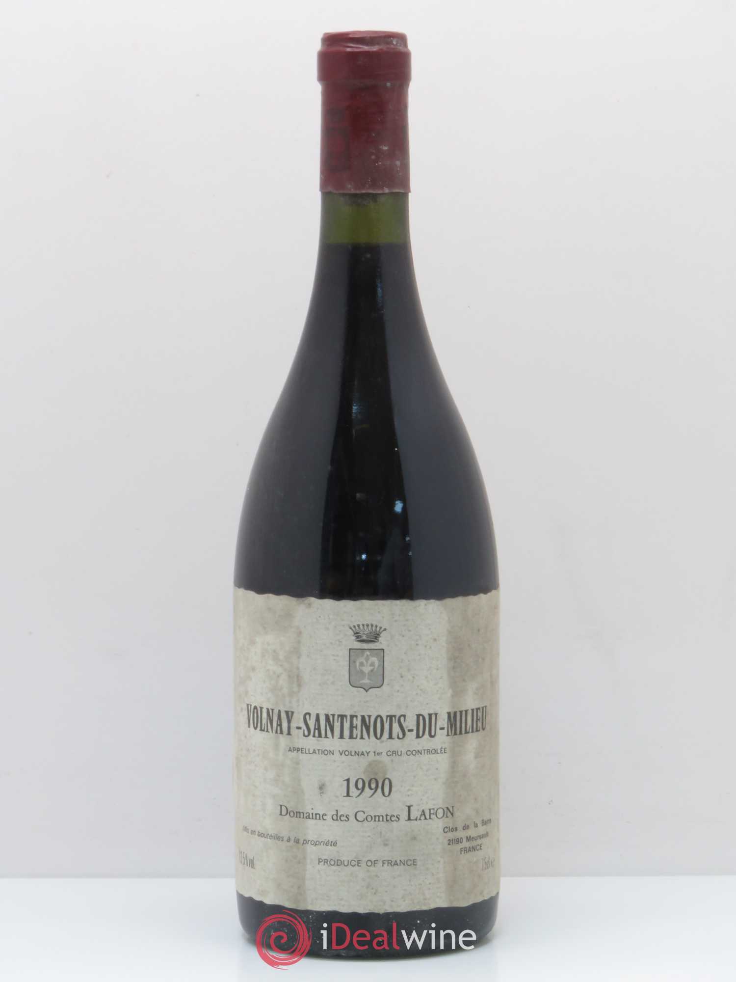 Volnay 1er Cru Santenots du Milieu Comtes Lafon (Domaine des) 1990 - Lot de 1 bouteille - 0