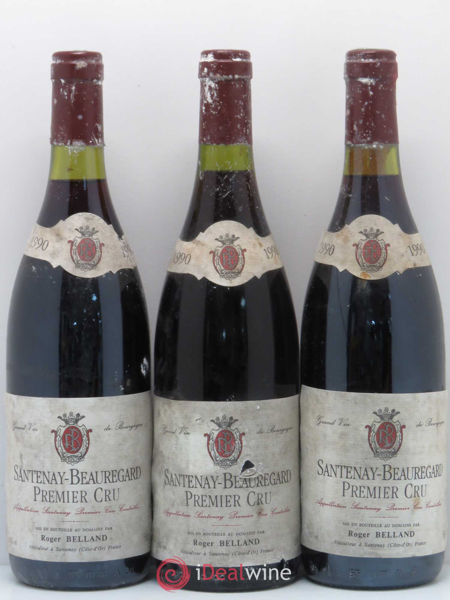 Santenay 1er Cru Beauregard Domaine R. Belland 1990 - Lot de 5 bouteilles - 1