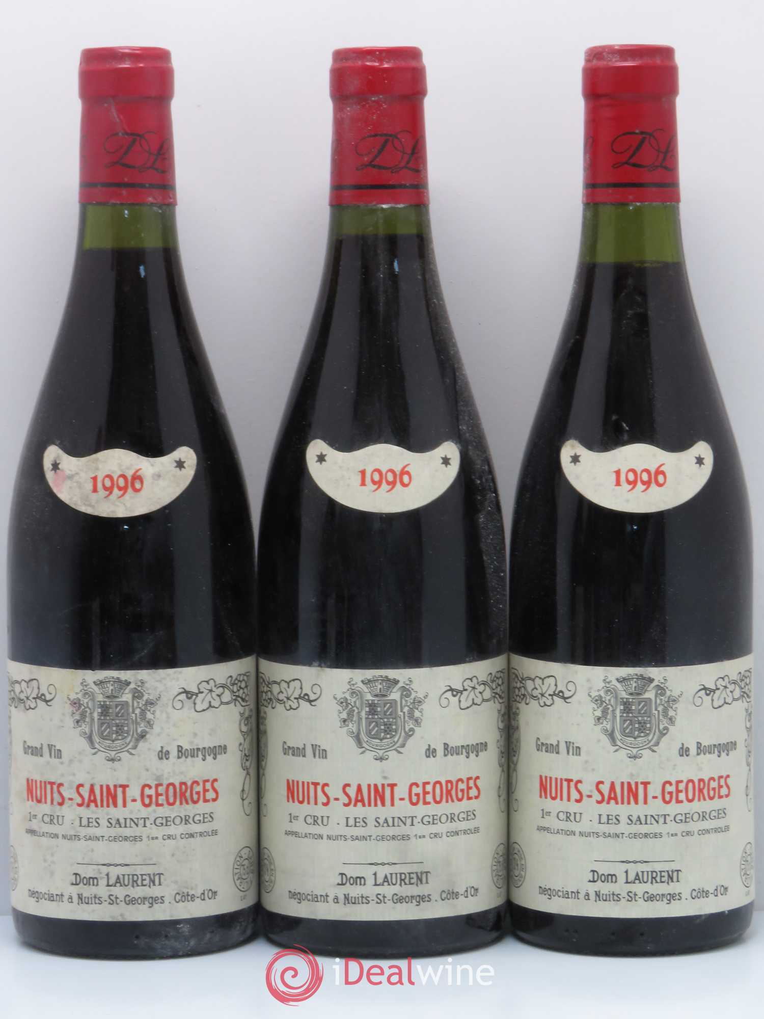 Nuits-Saint-Georges 1er Cru Les Saints Georges Vieilles Vignes Dominique Laurent 1996 - Lot de 6 bouteilles - 1