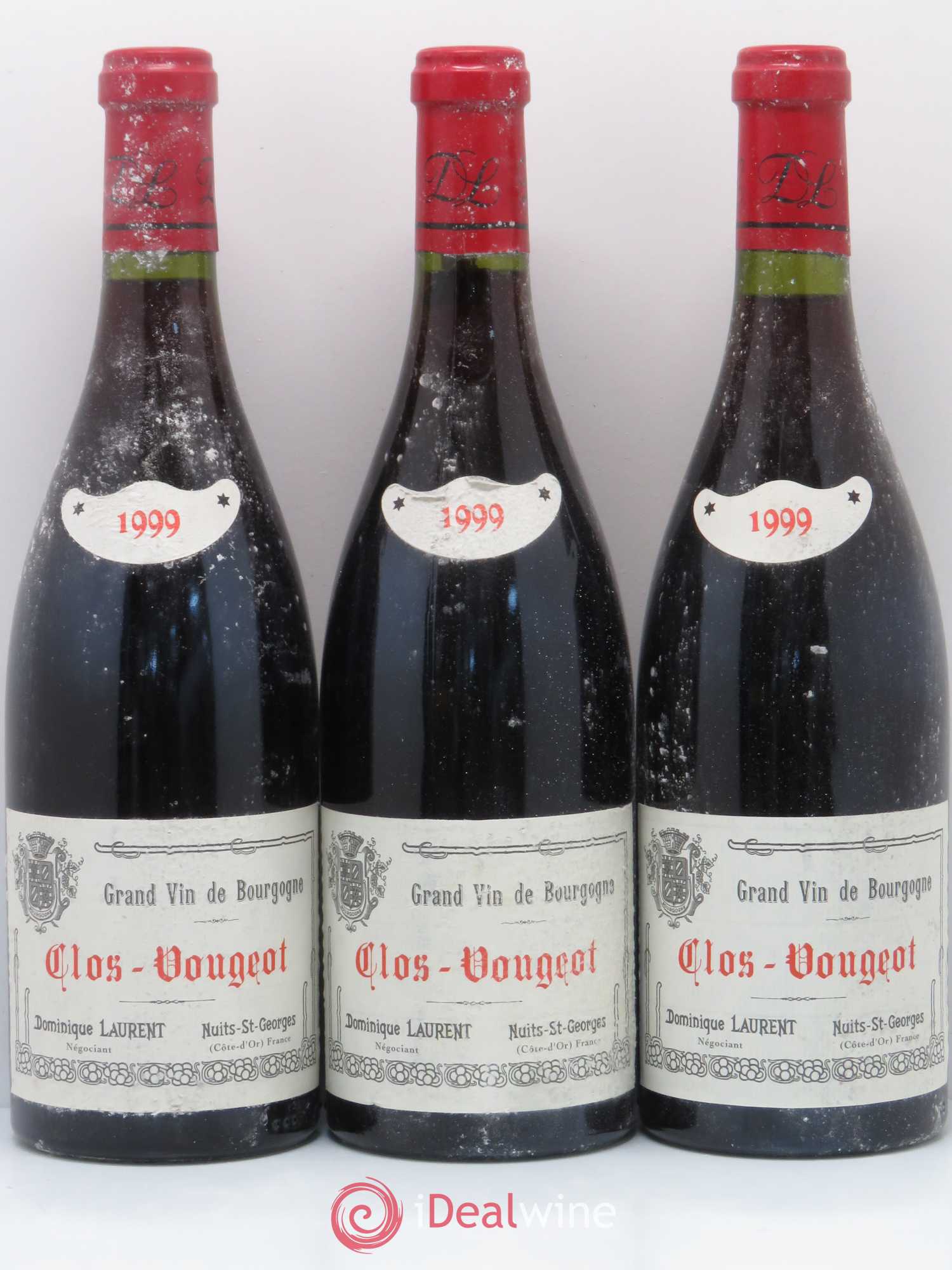 Clos de Vougeot Grand Cru Dominique Laurent 1999 - Lot de 3 bouteilles - 0