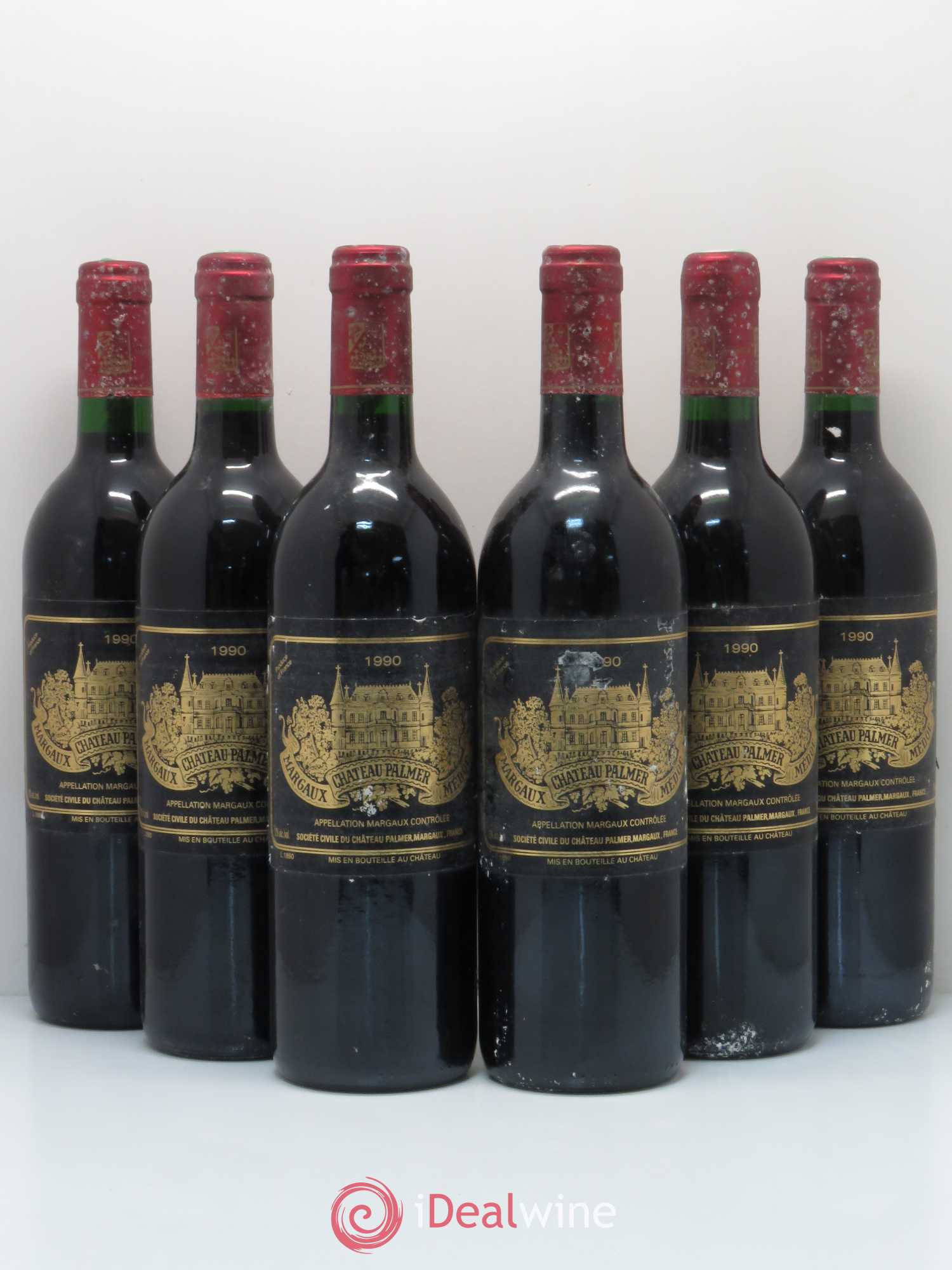 Château Palmer 3ème Grand Cru Classé 1990 - Lot de 6 bouteilles - 0