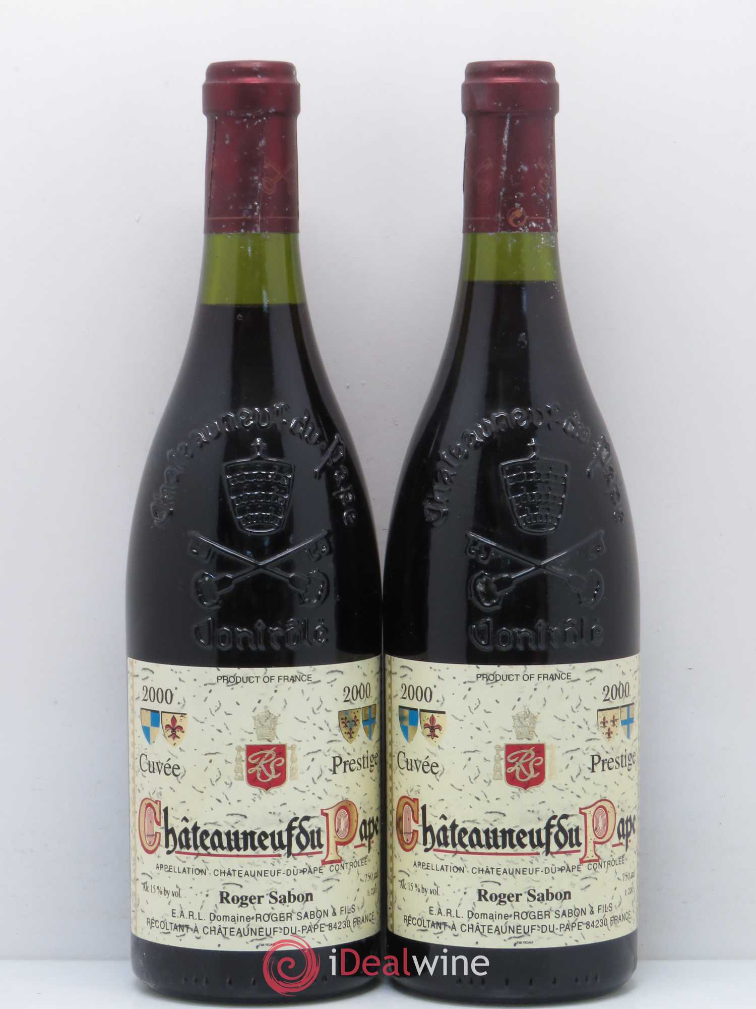 Châteauneuf-du-Pape Cuvée Prestige Roger Sabon (Domaine) 2000 - Lot de 5 bouteilles - 2