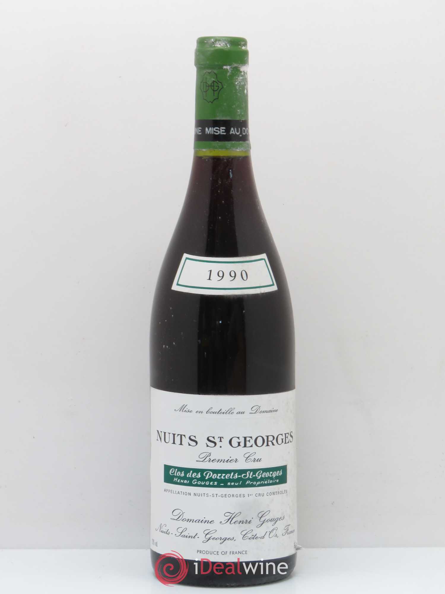 Nuits-Saint-Georges 1er Cru Clos des Porrets St Georges Henri Gouges 1990 - Posten von 1 Flasche - 0