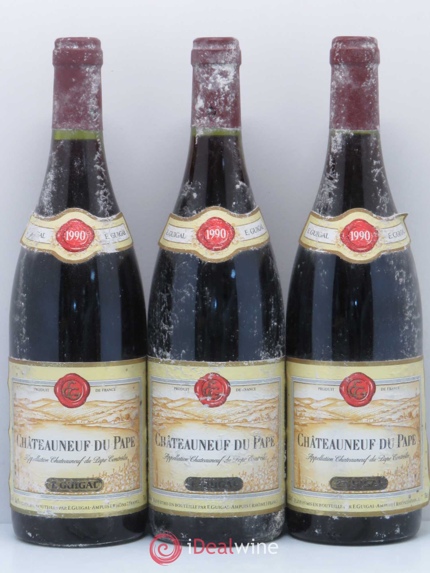 Châteauneuf-du-Pape Guigal 1990 - Lot de 3 bouteilles - 0