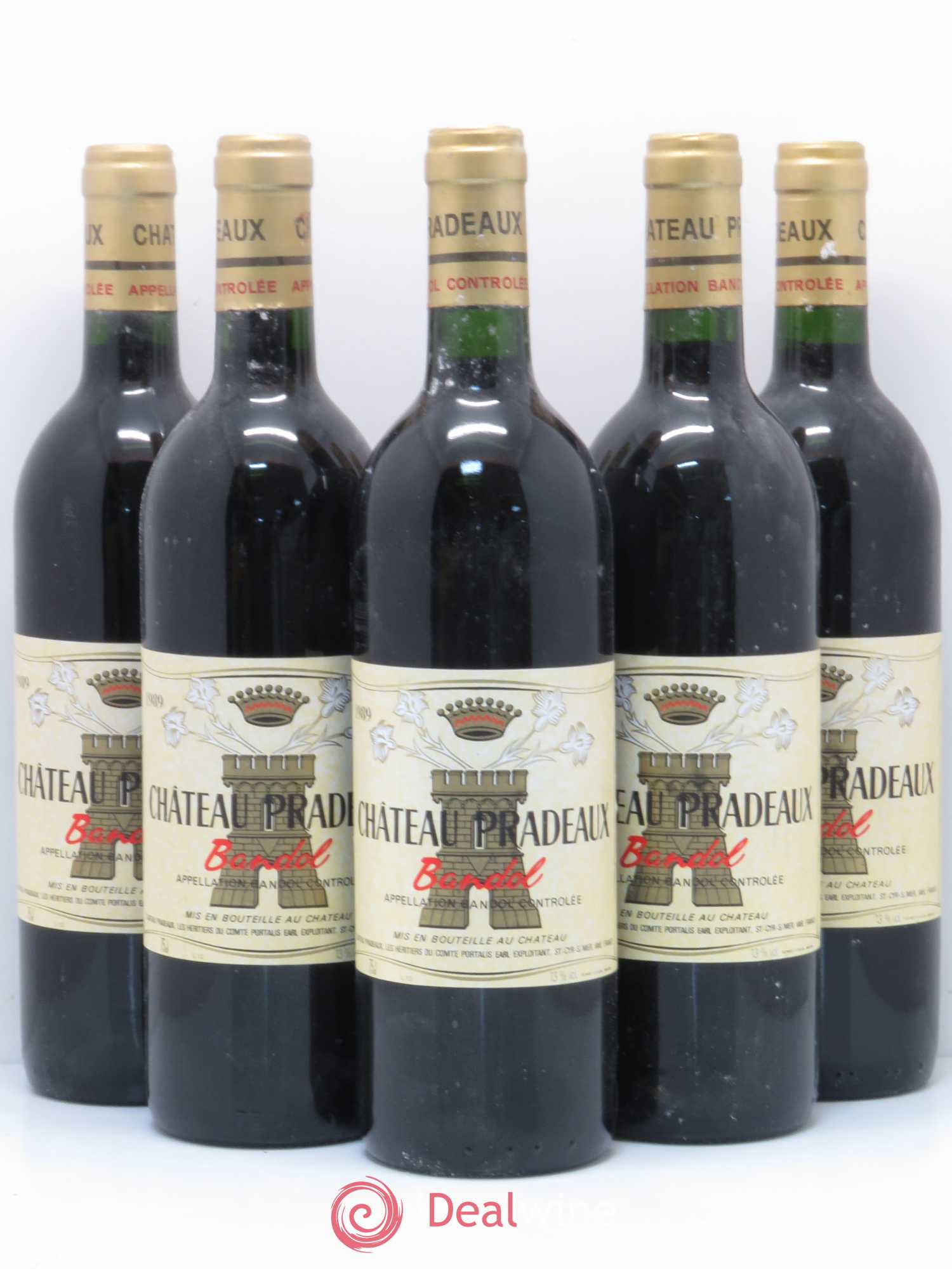 Bandol Château Pradeaux Famille Portalis 1989 - Lot de 5 bouteilles - 0