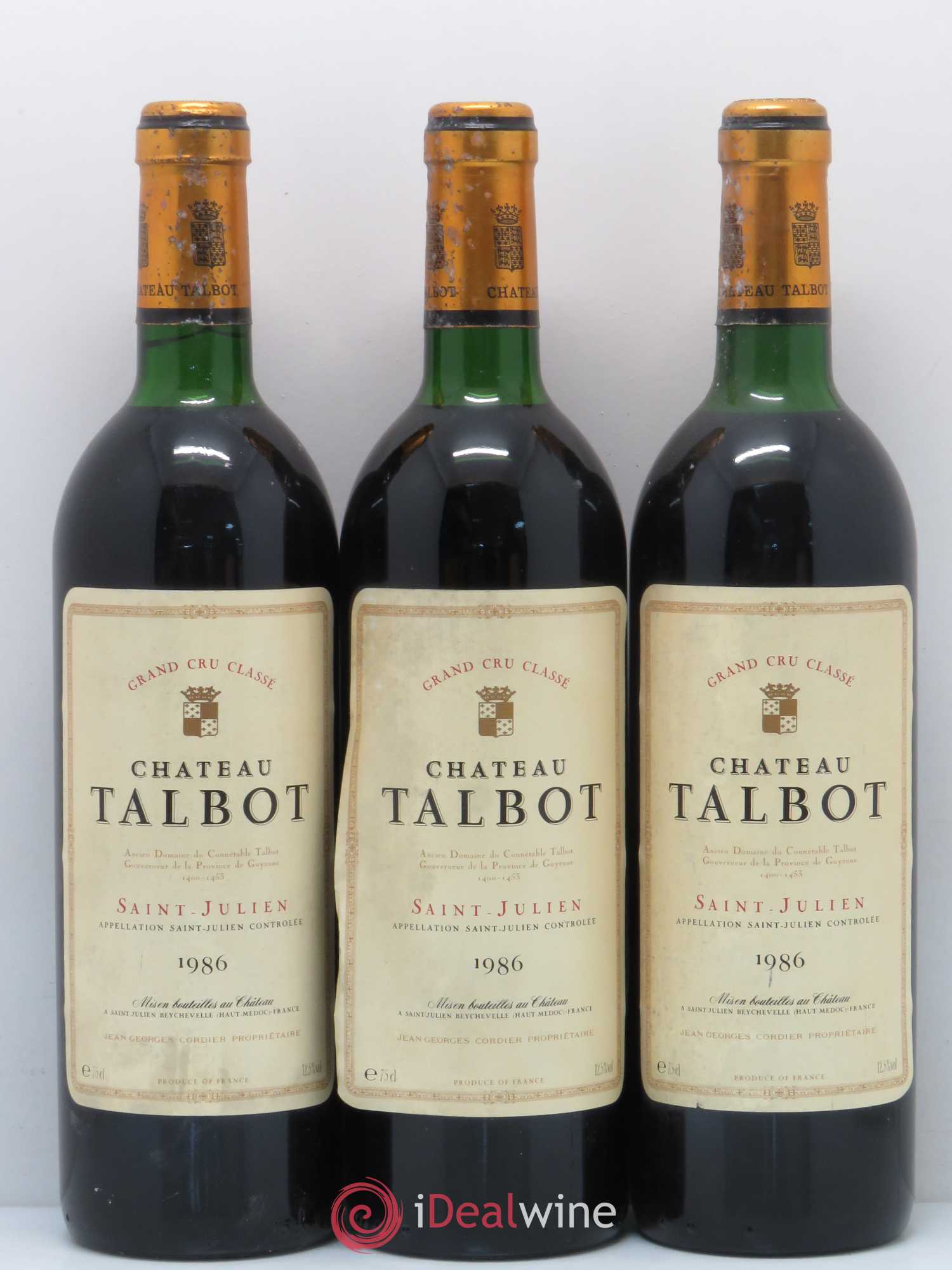 Château Talbot 4ème Grand Cru Classé 1986 - Lot de 12 bouteilles - 4