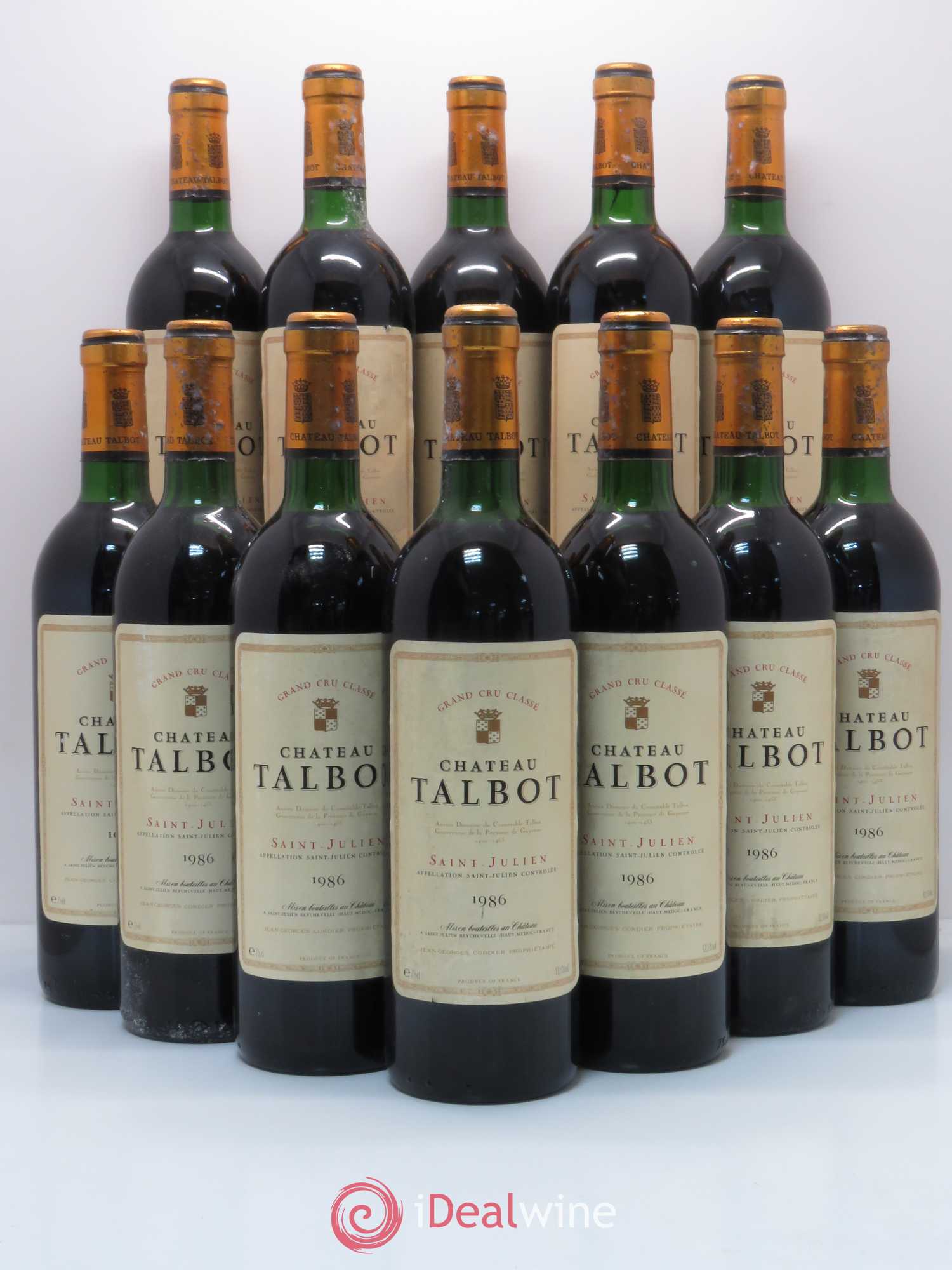 Château Talbot 4ème Grand Cru Classé 1986 - Lot de 12 bouteilles - 0