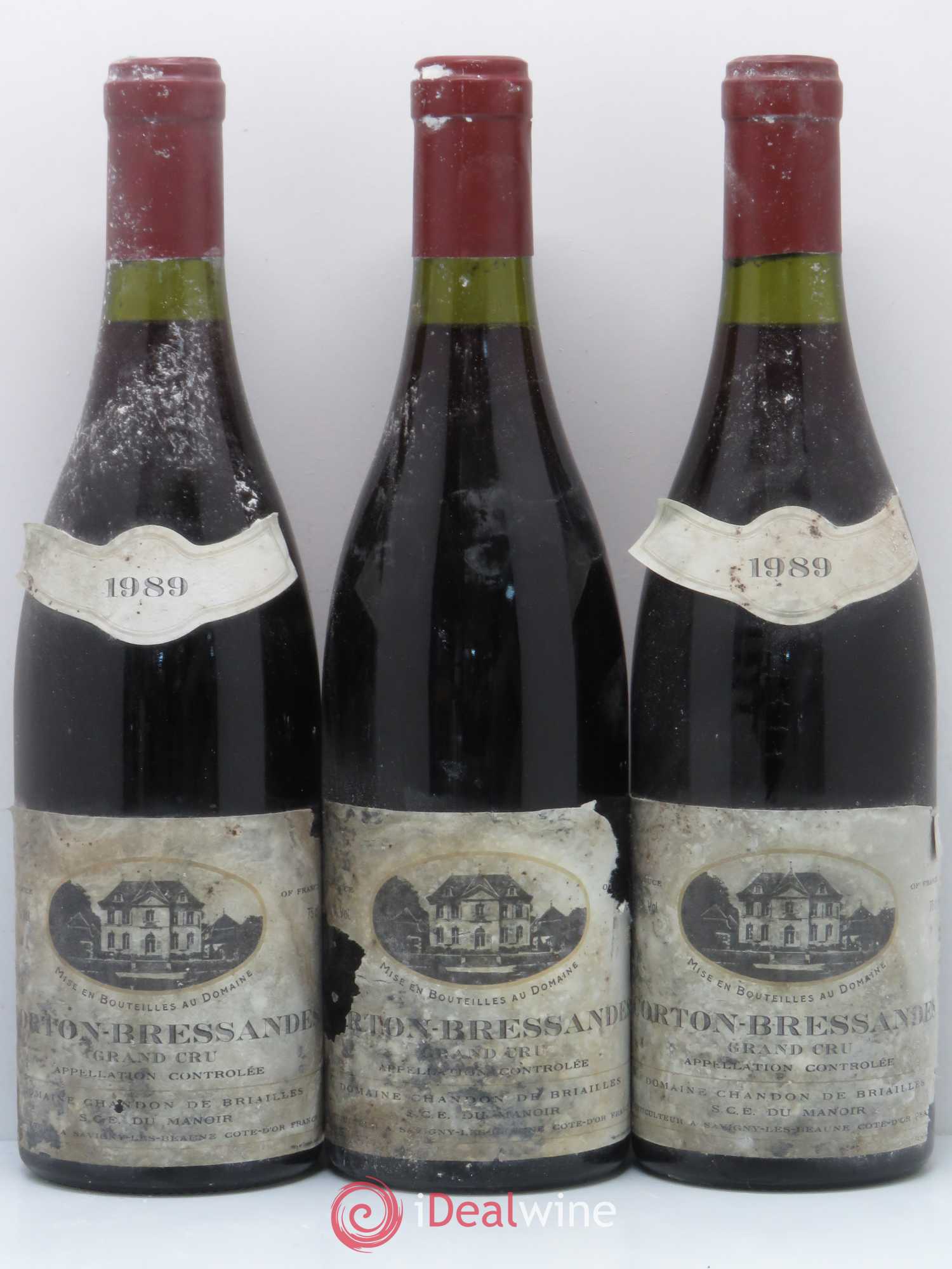 Corton Grand Cru Bressandes Chandon De Briailles 1989 - Posten von 3 Flaschen - 0
