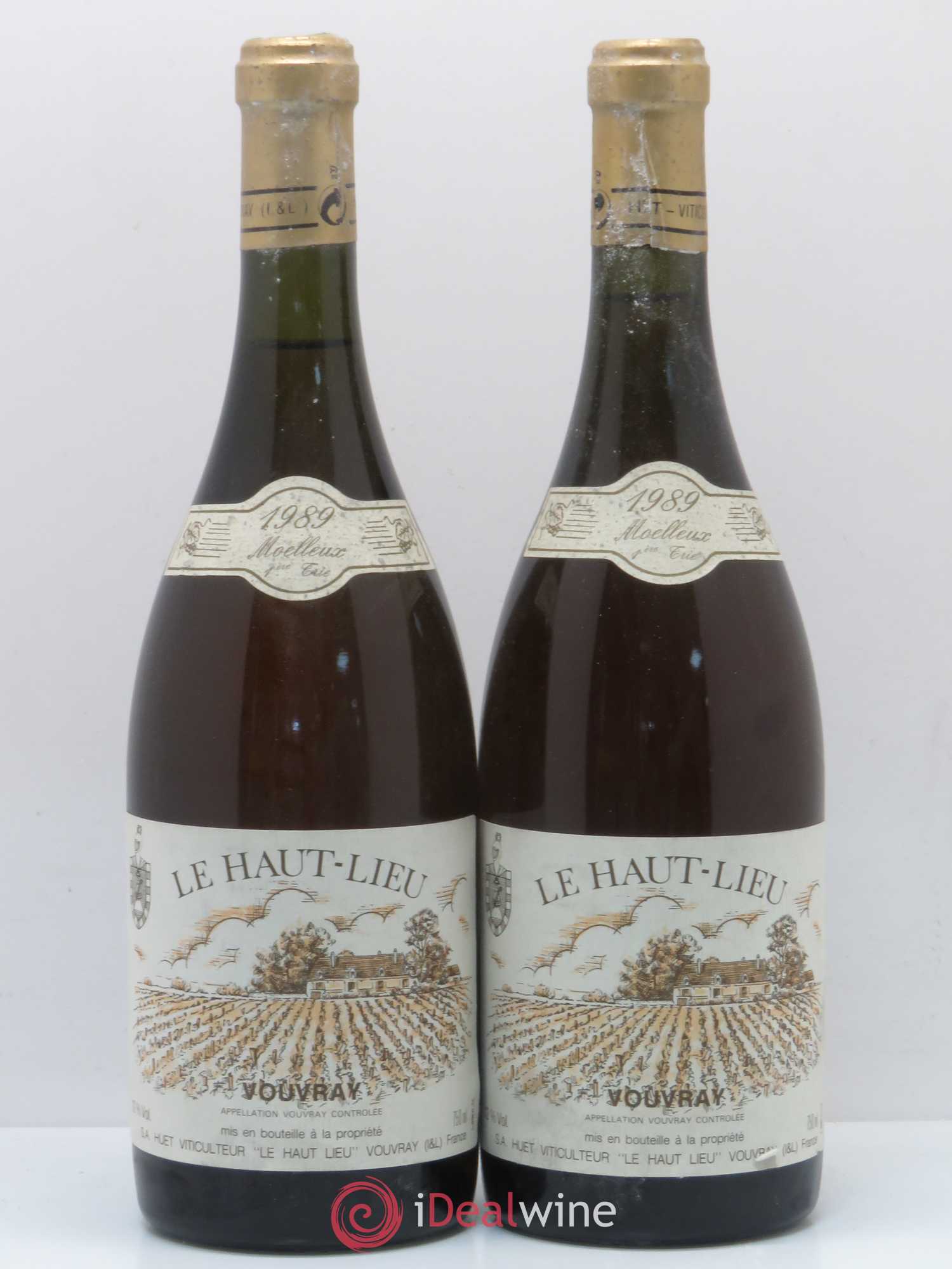 Vouvray Le Haut-Lieu Moelleux 1ère Trie Domaine Huet 1989 - Lotto di 2 bottiglie - 0