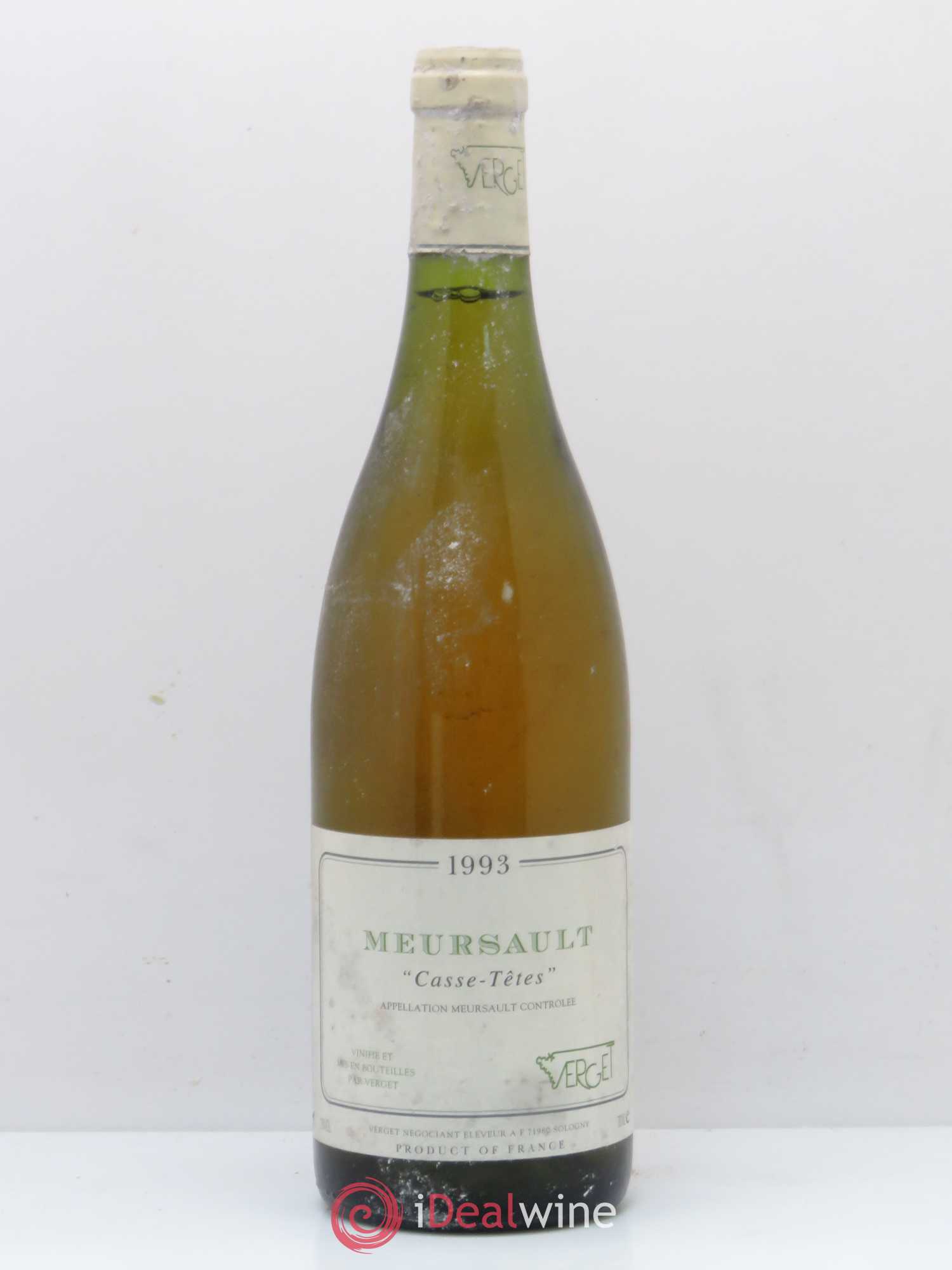 Meursault Casse Têtes Maison Verget 1993 - Posten von 1 Flasche - 0