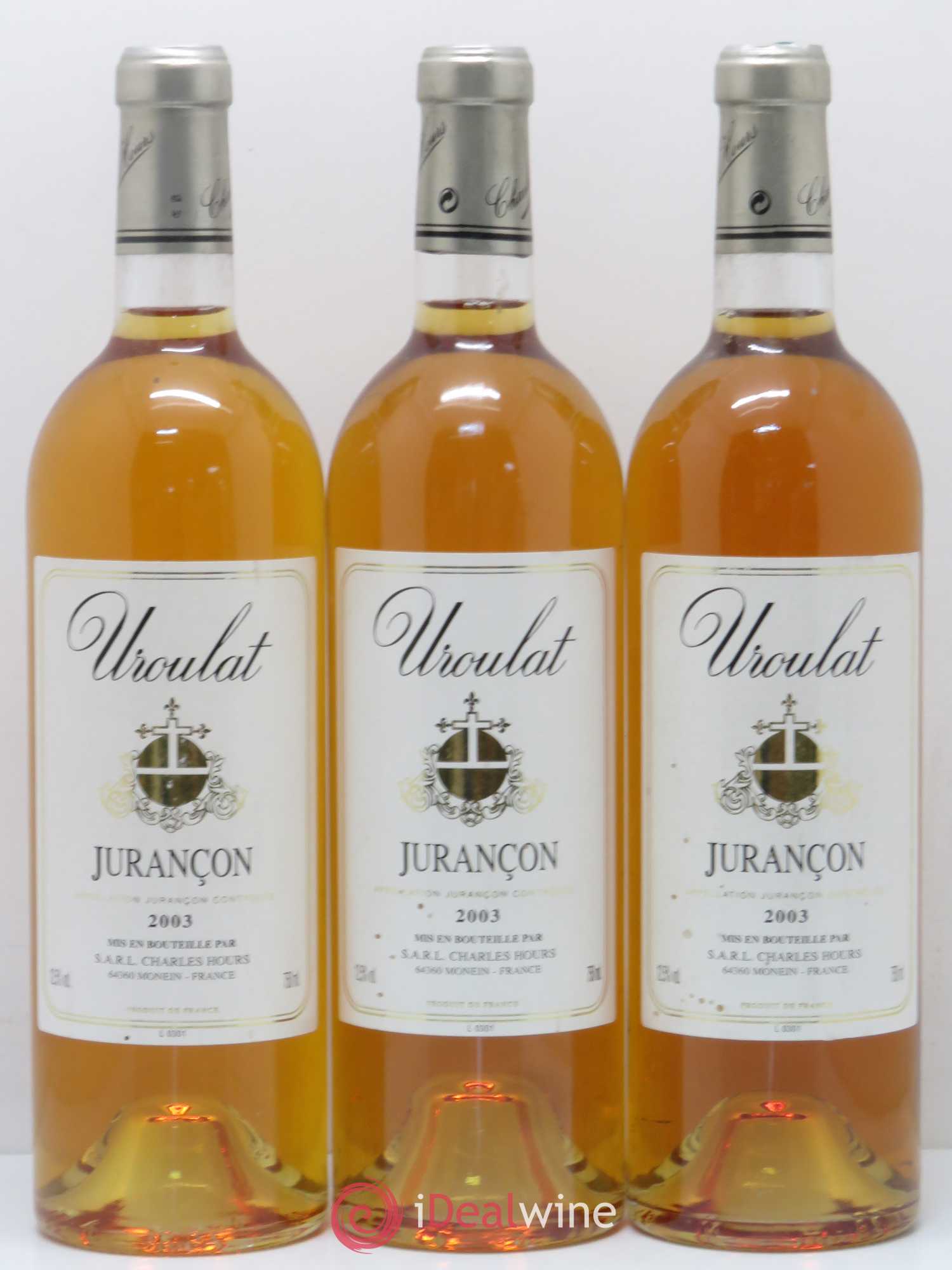 Jurançon Uroulat Charles Hours 2003 - Lotto di 3 bottiglie - 0