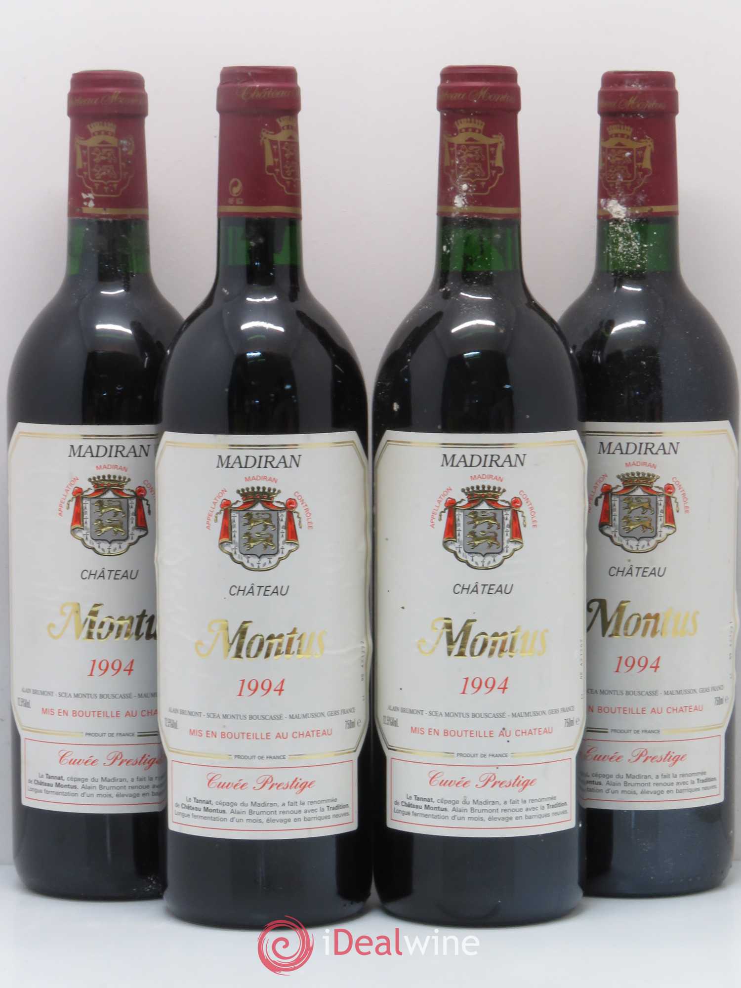 Madiran Château Montus-Prestige Alain Brumont 1994 - Lot de 4 bouteilles - 0