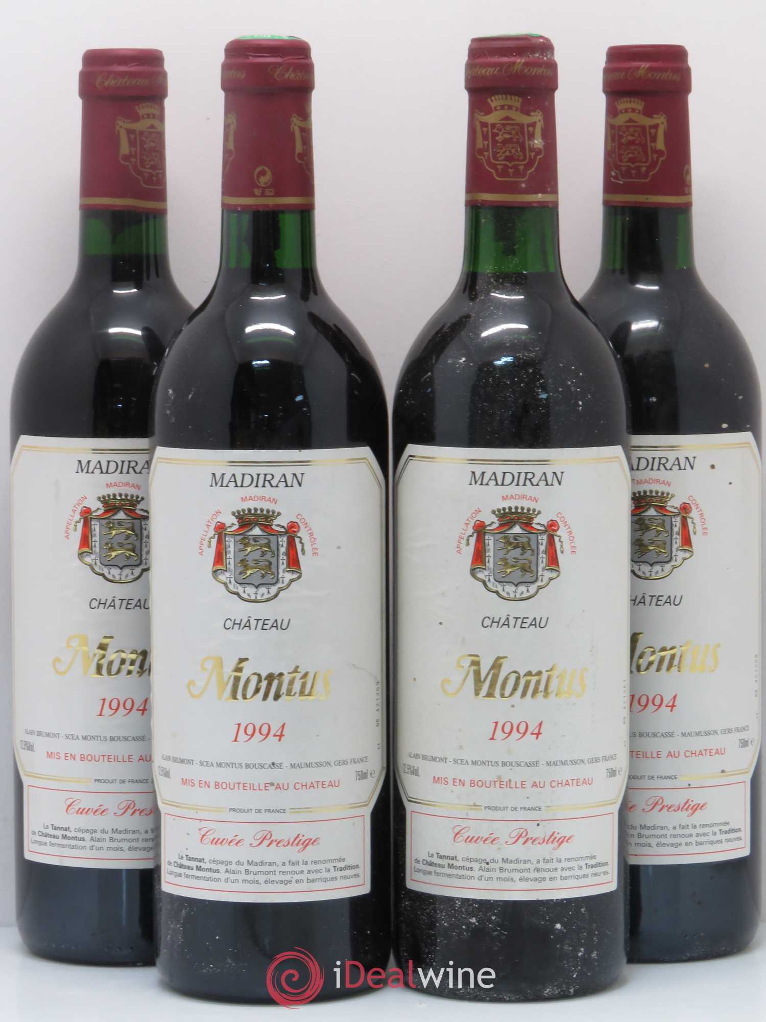 Madiran Château Montus-Prestige Alain Brumont 1994 - Lot de 4 bouteilles - 0