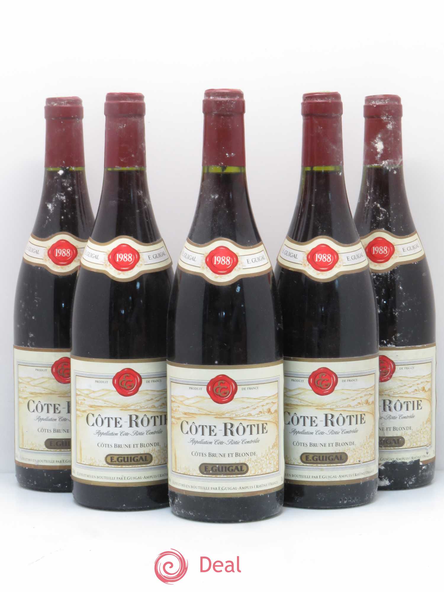 Côte-Rôtie Côtes Brune et Blonde Guigal 1988 - Lot de 5 bouteilles - 0
