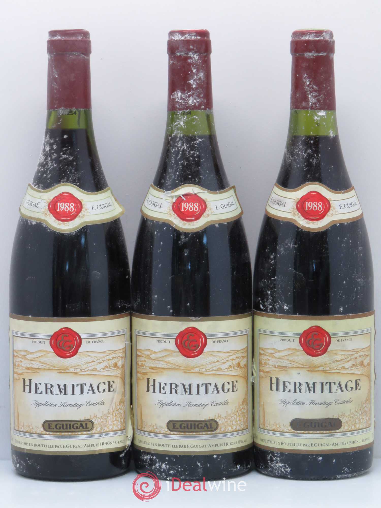 Hermitage Guigal 1988 - Lot de 3 bouteilles - 0
