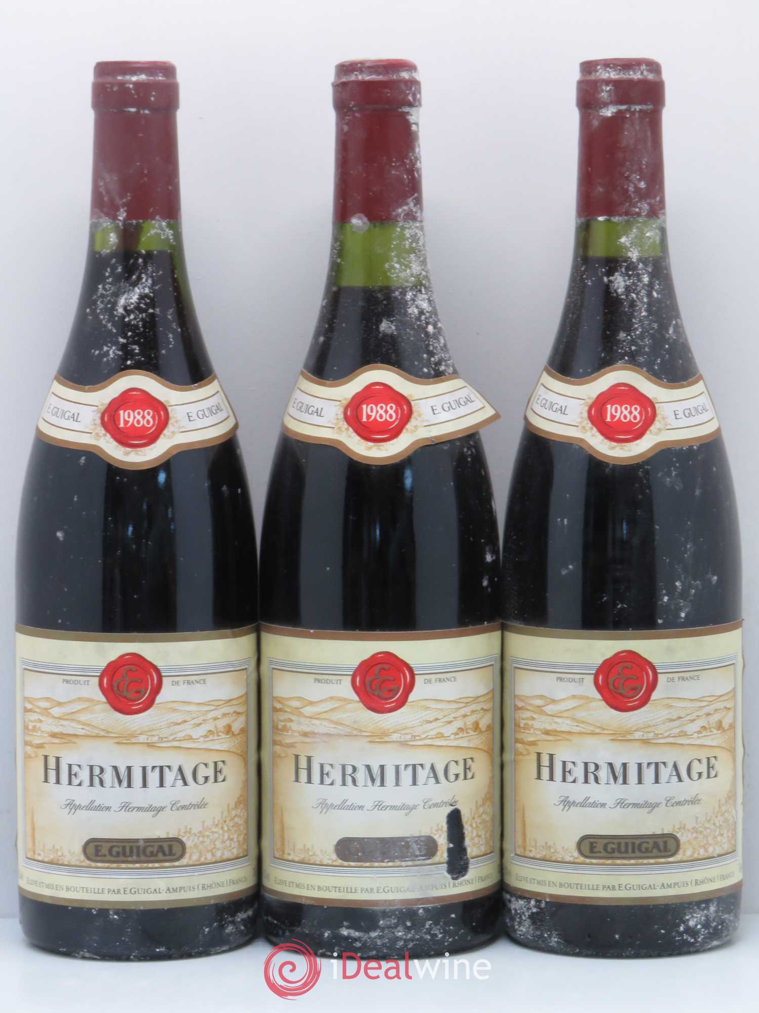 Hermitage Guigal 1988 - Lot de 3 bouteilles - 0