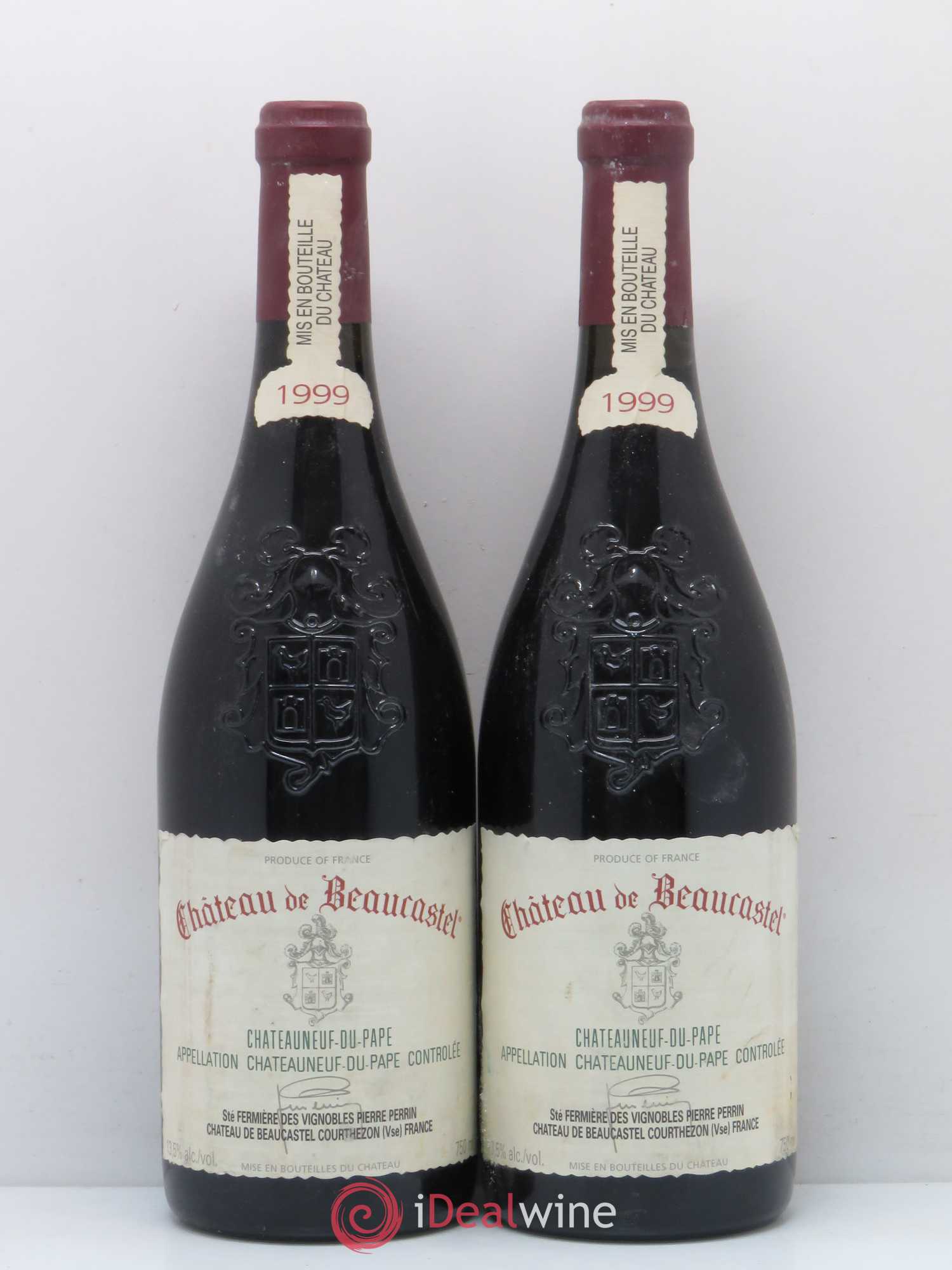 Châteauneuf-du-Pape Château de Beaucastel Famille Perrin 1999 - Lot de 2 bouteilles - 0