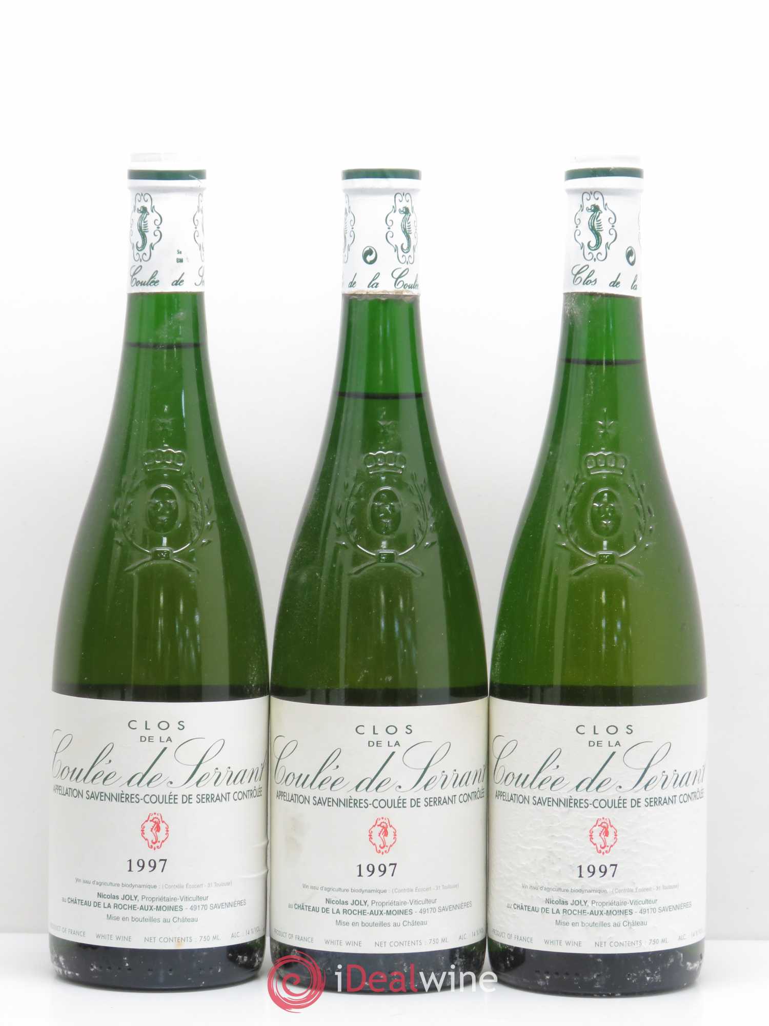 Savennières Clos de la Coulée de Serrant Vignobles de la Coulée de Serrant - Nicolas Joly 1997 - Lot de 6 bouteilles - 1