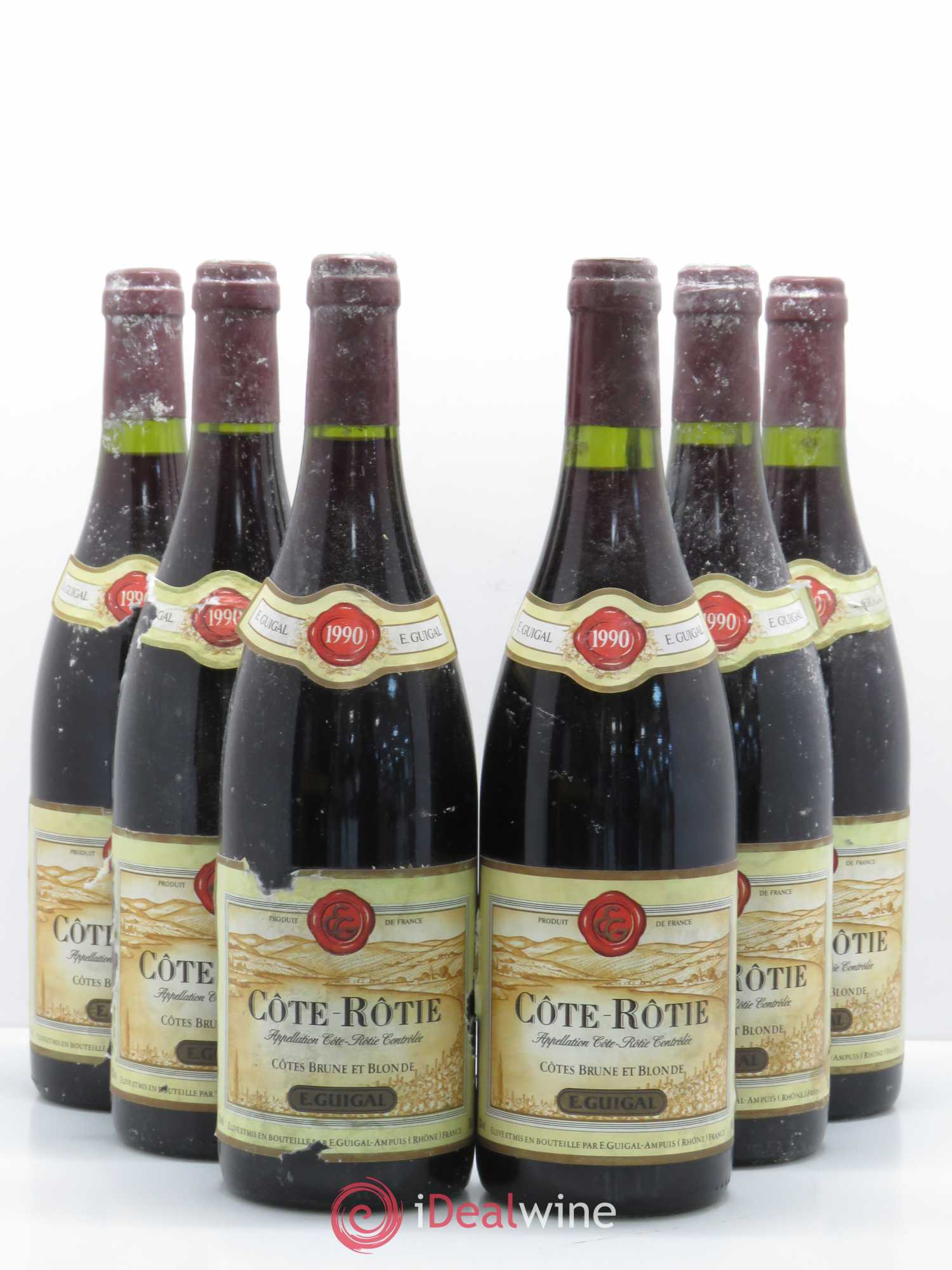 Côte-Rôtie Côtes Brune et Blonde Guigal 1990 - Lot de 6 bouteilles - 0