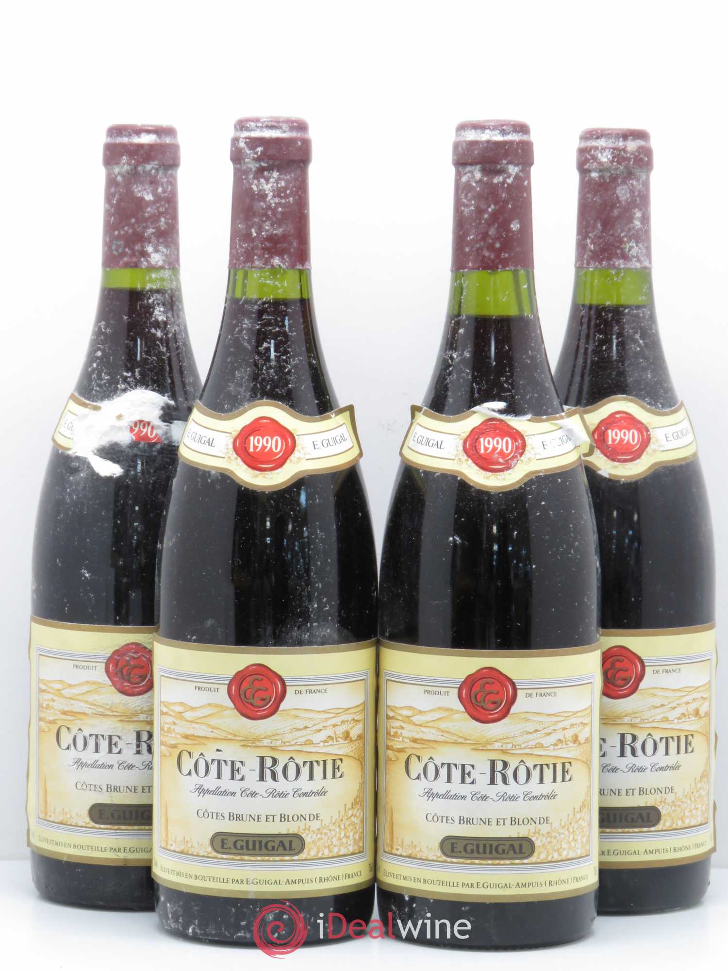 Côte-Rôtie Côtes Brune et Blonde Guigal 1990 - Lot de 4 bouteilles - 0
