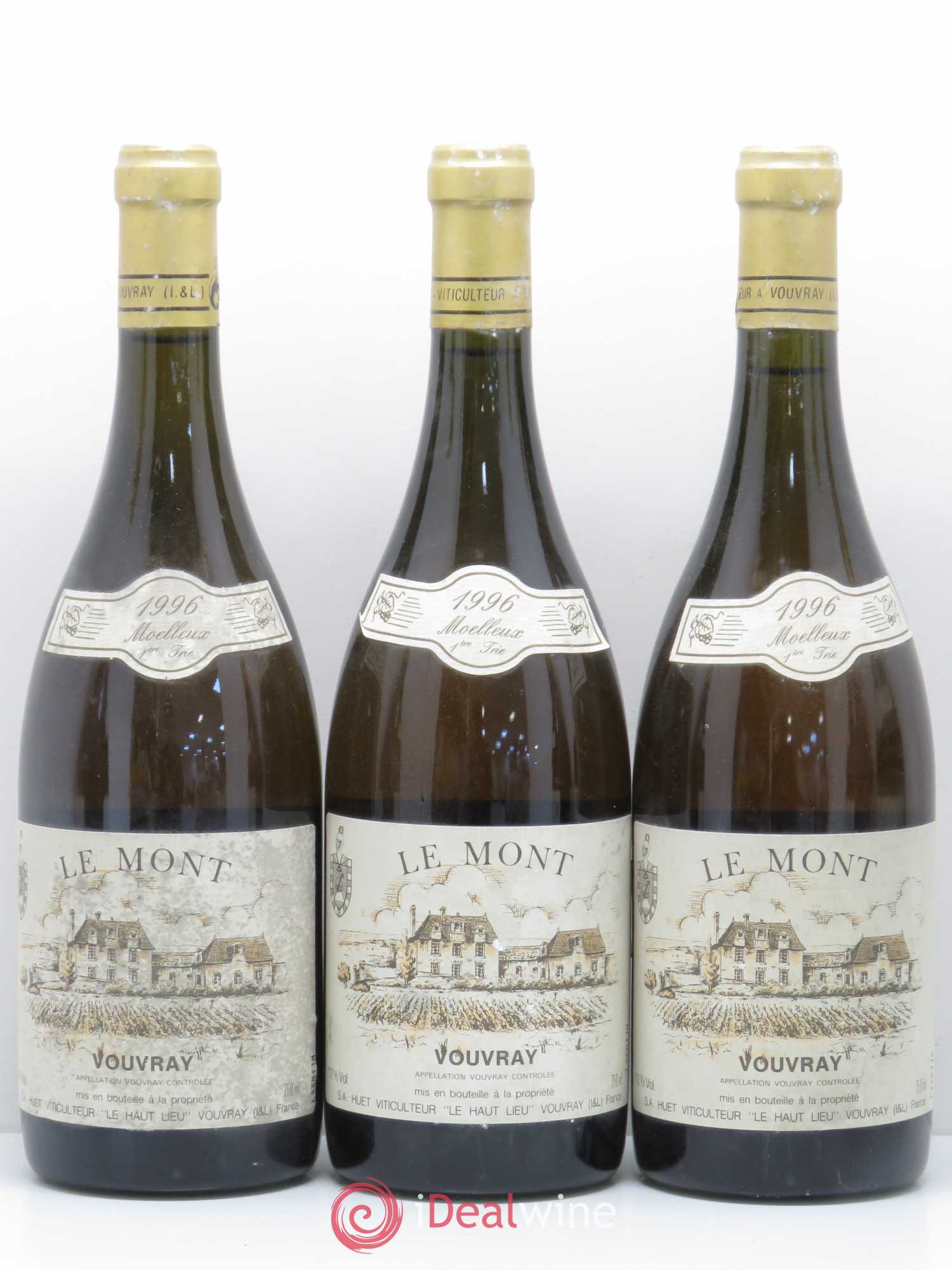 Vouvray Le Mont Moelleux 1ère Trie Domaine Huet 1996 - Lotto di 3 bottiglie - 0