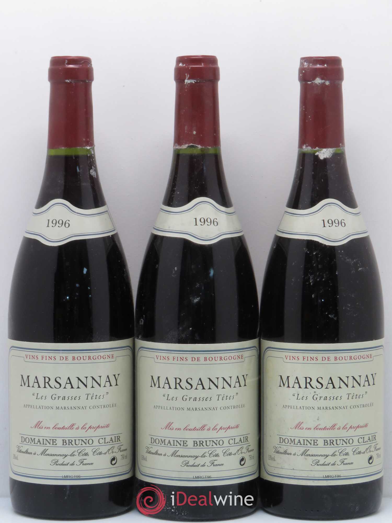 Marsannay Les Grasses Tetes Bruno Clair (Domaine) 1996 - Lot de 6 bouteilles - 2