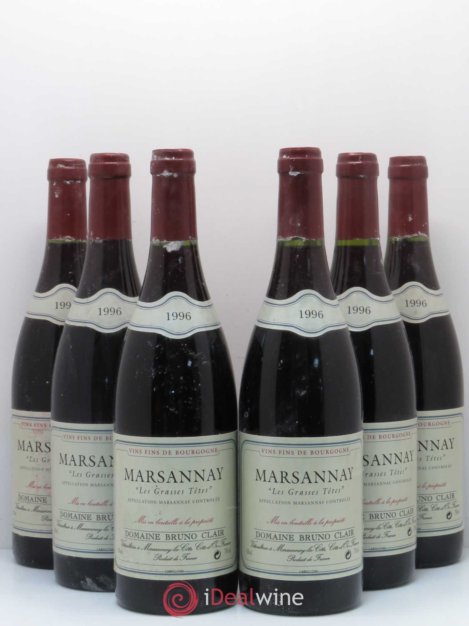 Marsannay Les Grasses Tetes Bruno Clair (Domaine) 1996 - Lot de 6 bouteilles - 0