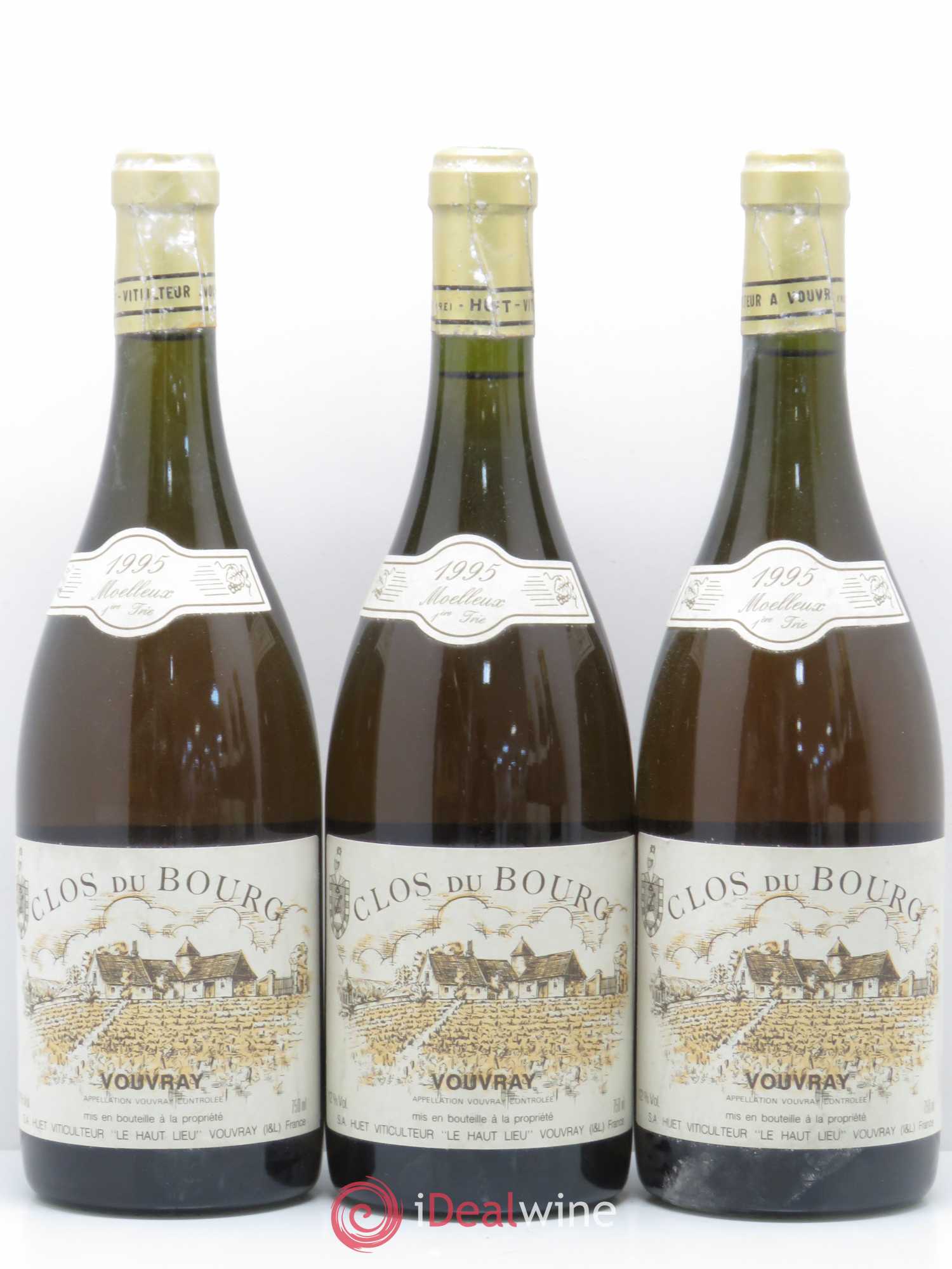 Vouvray Clos du Bourg Moelleux 1ère trie Domaine Huet 1995 - Lotto di 6 bottiglie - 2