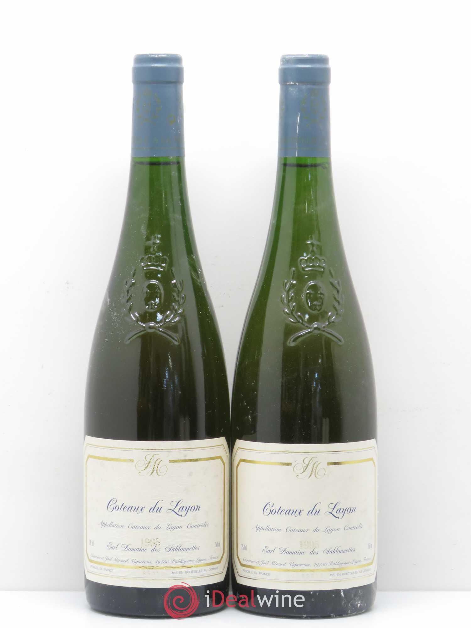 Coteaux du Layon Domaine des Sablonnettes J. Ménard 1995 - Lotto di 5 bottiglie - 2