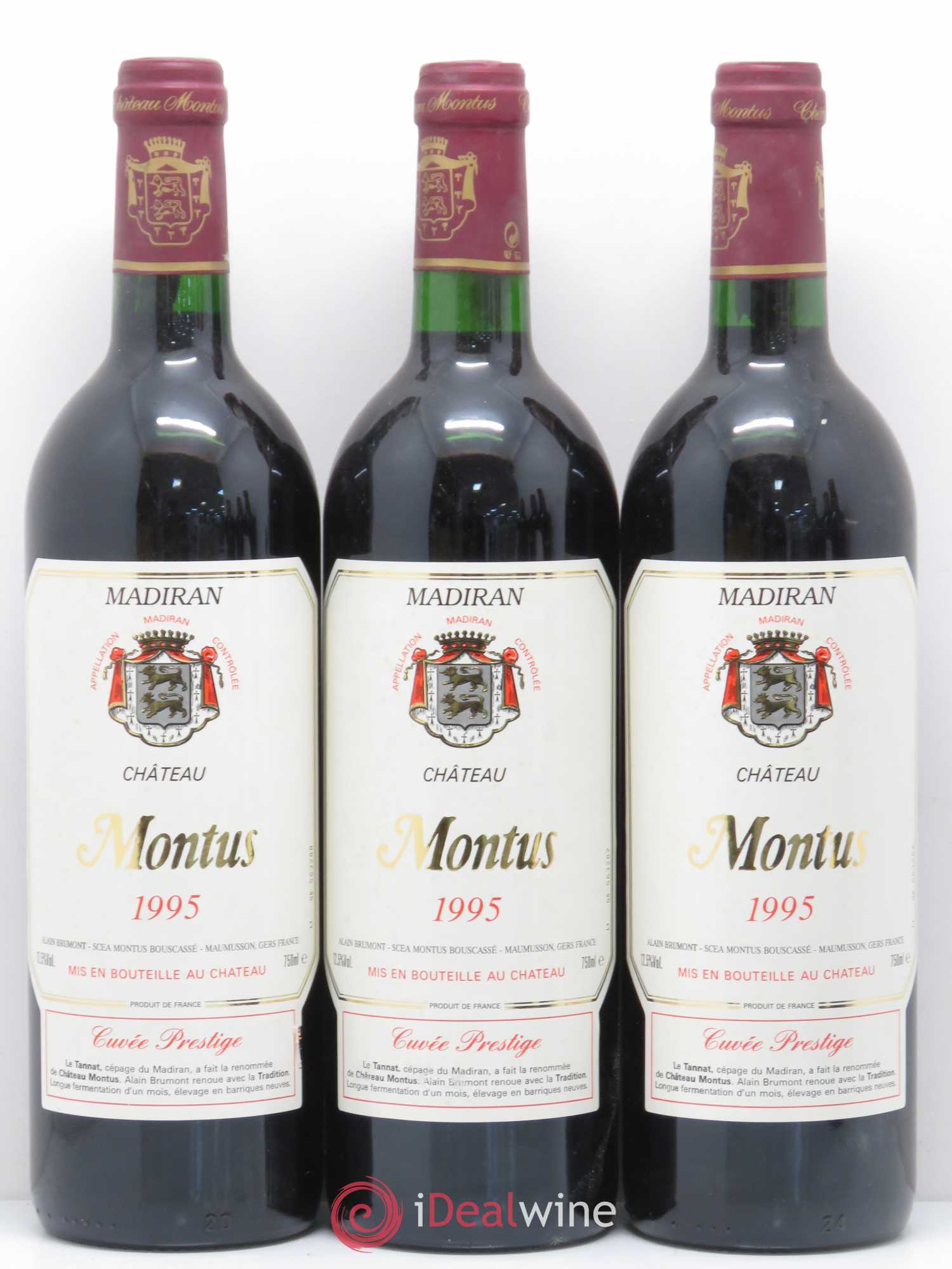 Madiran Château Montus-Prestige Alain Brumont 1995 - Lot de 6 bouteilles - 1
