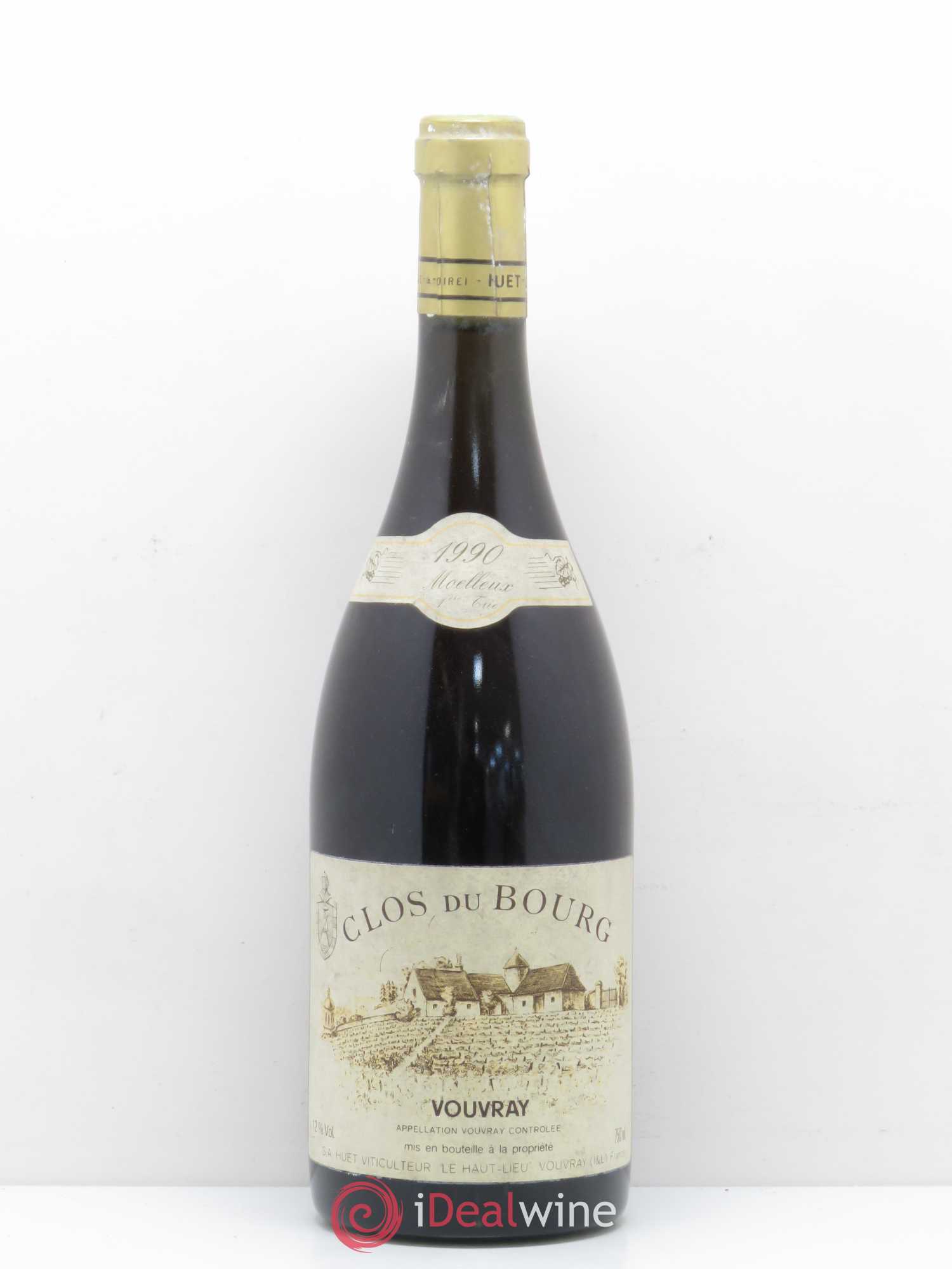 Vouvray Clos du Bourg Moelleux 1ère trie Domaine Huet 1990 - Lotto di 1 bottiglia - 0
