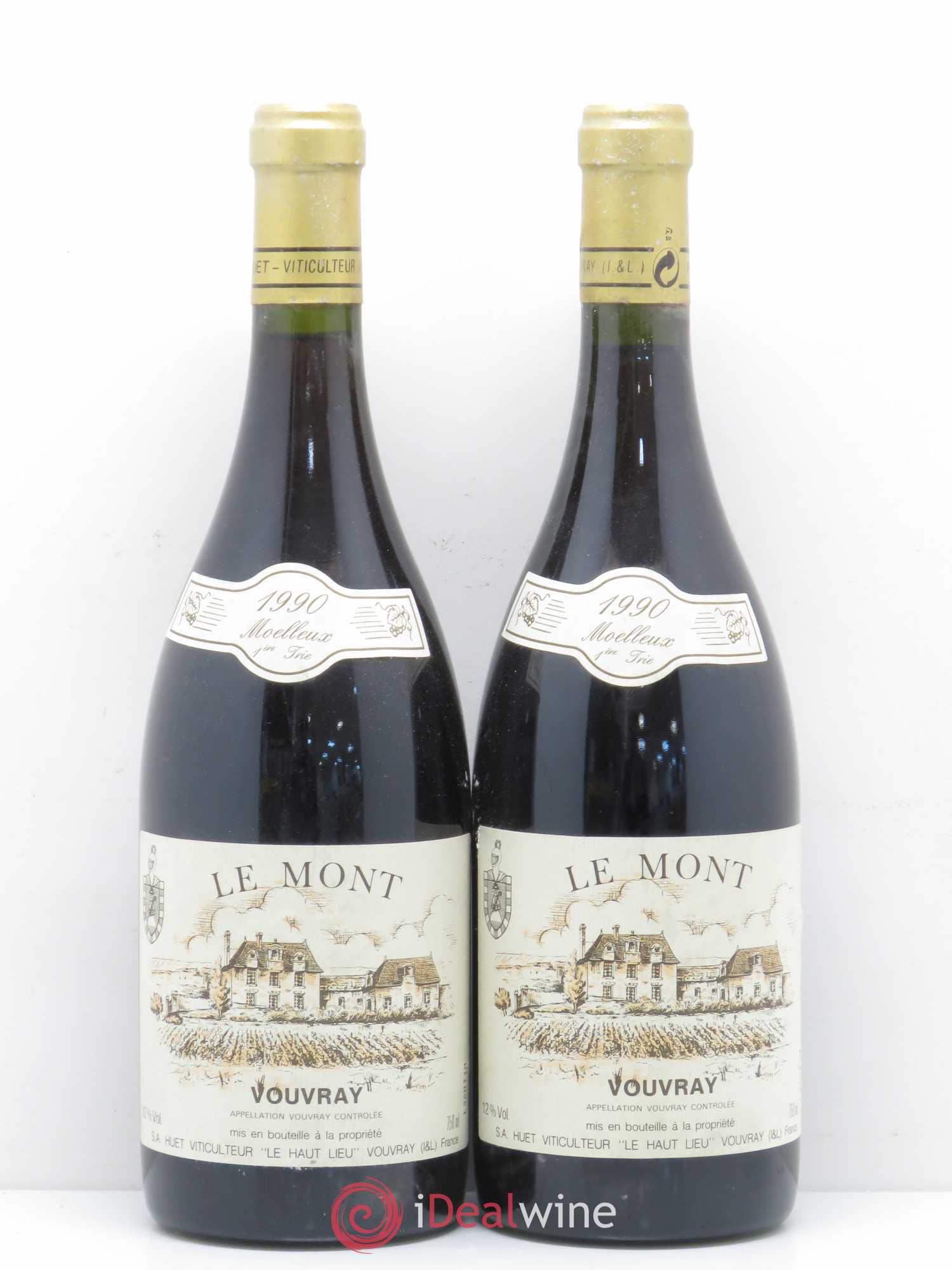 Vouvray Le Mont Moelleux 1ère Trie Domaine Huet 1995 - Lotto di 2 bottiglie - 0