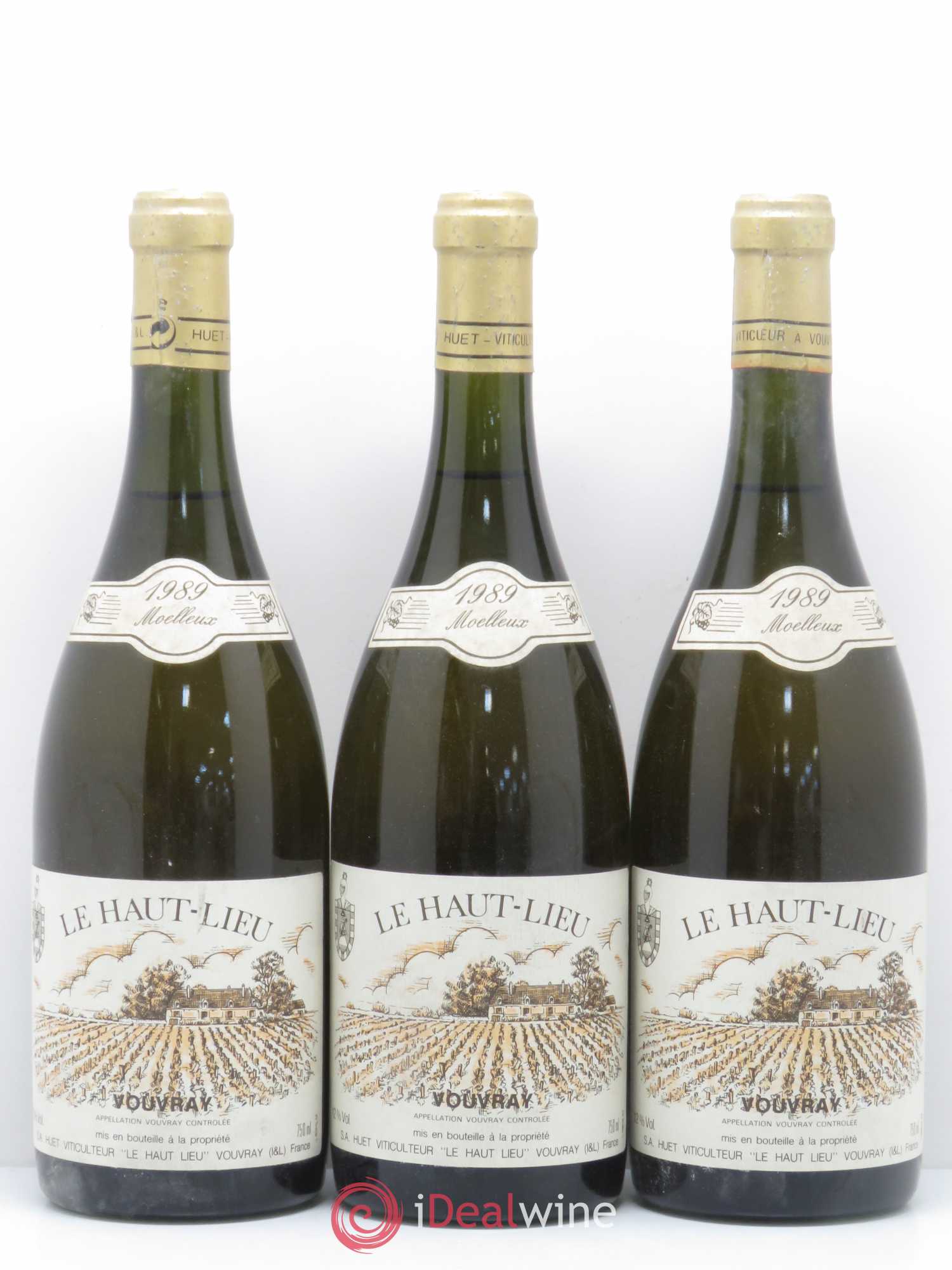 Vouvray Le Haut-Lieu Moelleux Domaine Huet 1989 - Lotto di 3 bottiglie - 0
