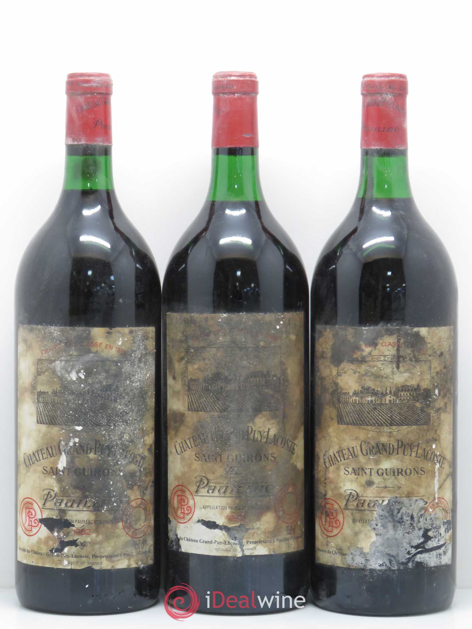 Château Grand Puy Lacoste 5ème Grand Cru Classé 1982 - Lot de 6 magnums - 1