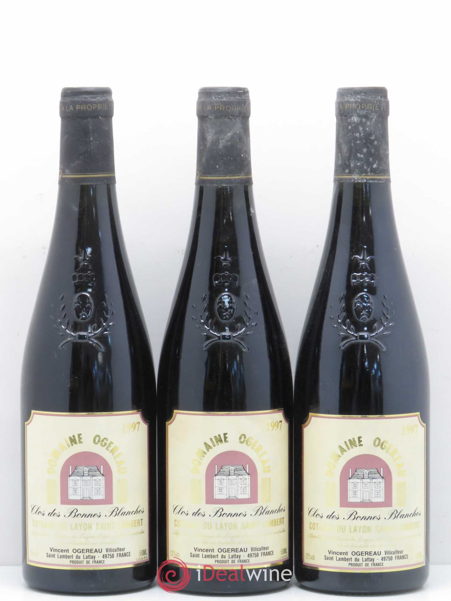 Coteaux du Layon Saint Lambert Clos des Bonnes Blanches Domaine Ogereau 1997 - Lotto di 3 bottiglie - 0