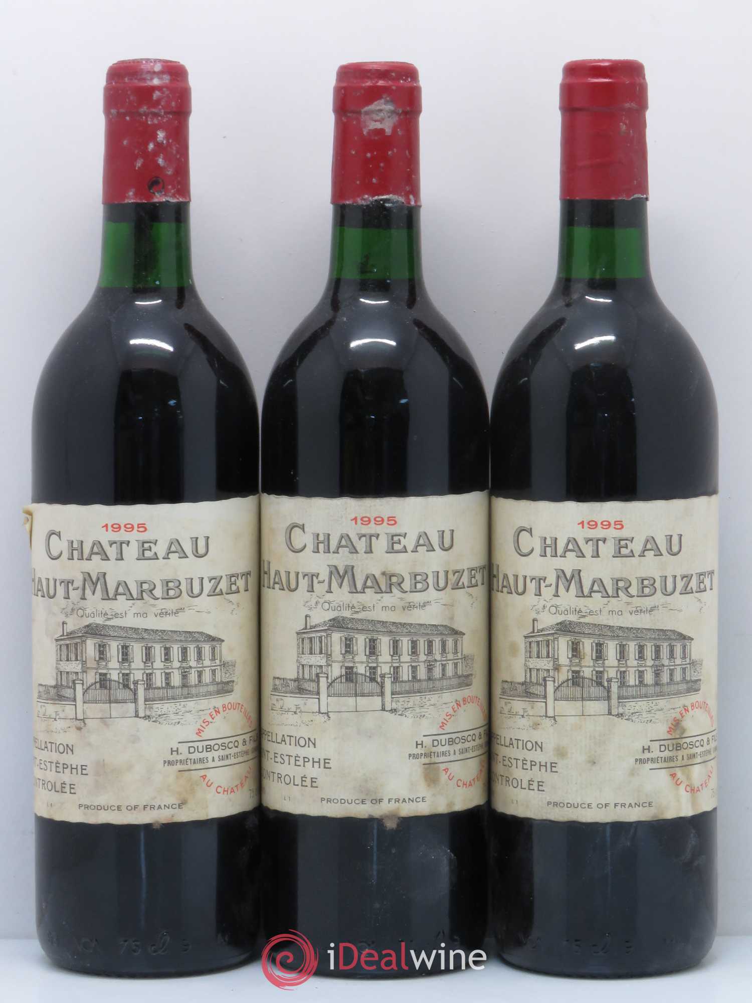 Château Haut Marbuzet 1995 - Lot de 12 bouteilles - 1