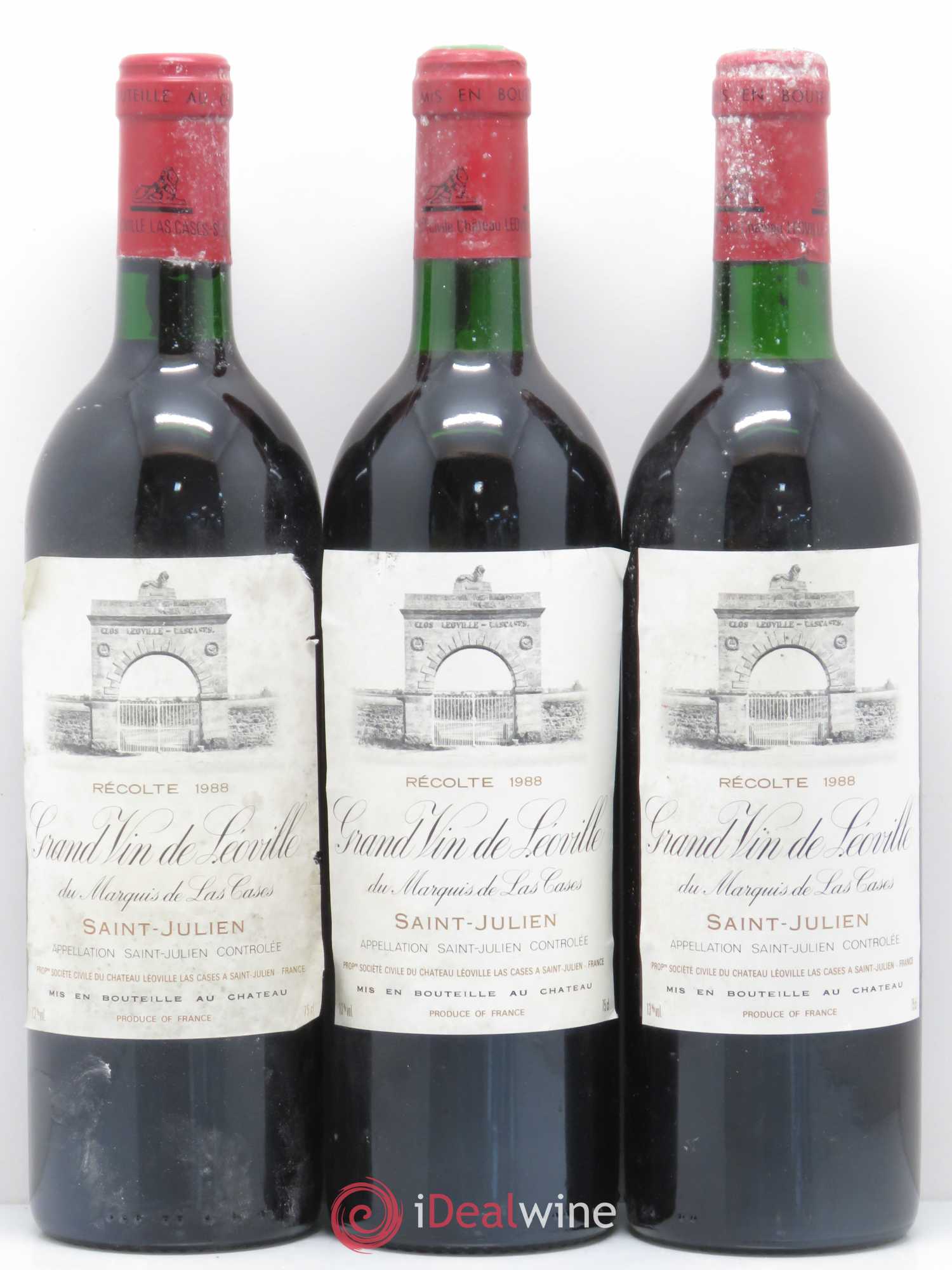Château Léoville Las Cases 2ème Grand Cru Classé 1988 - Lot de 3 bouteilles - 0