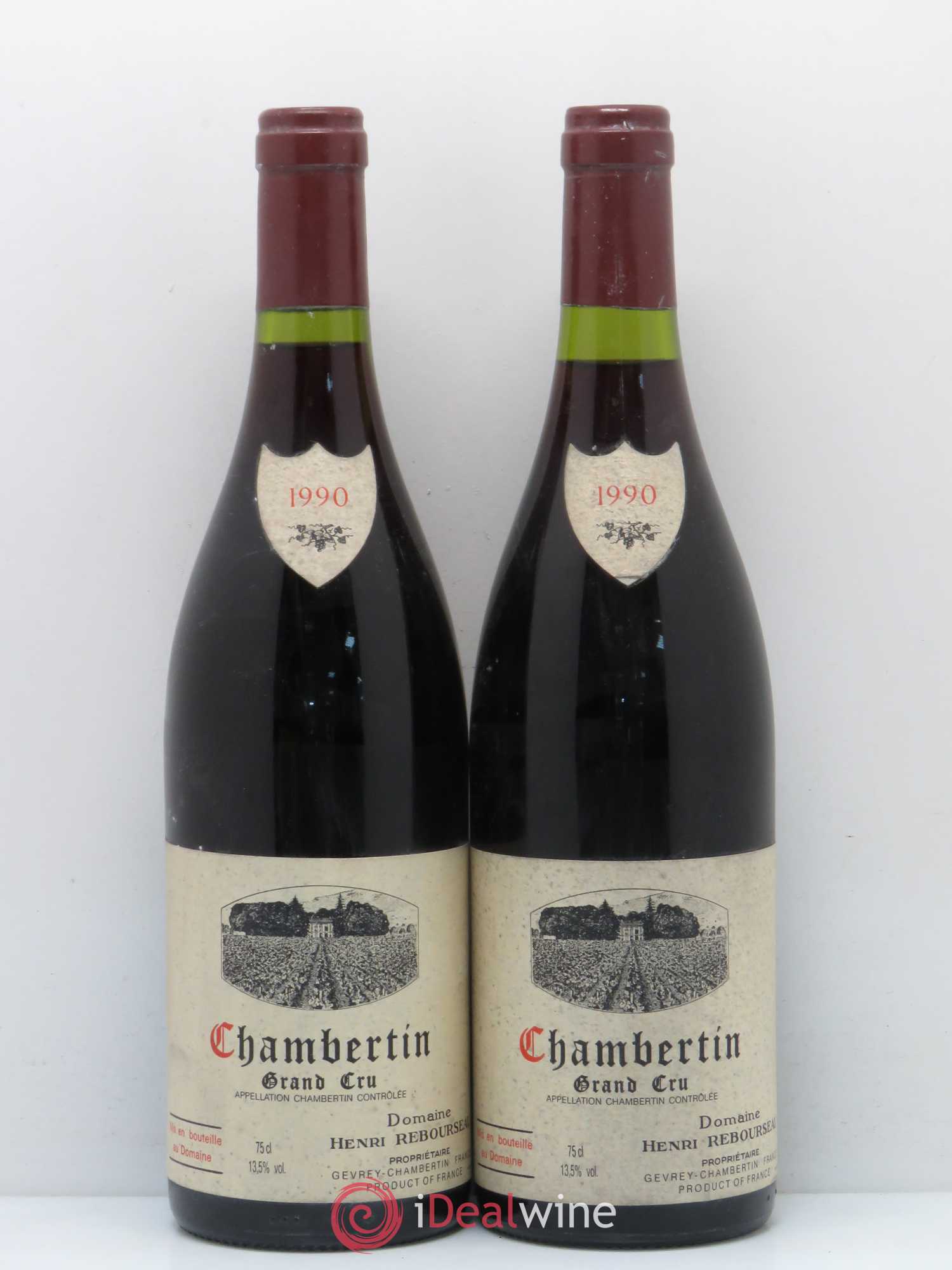 Chambertin Grand Cru Henri Rebourseau 1990 - Lot de 2 bouteilles - 0