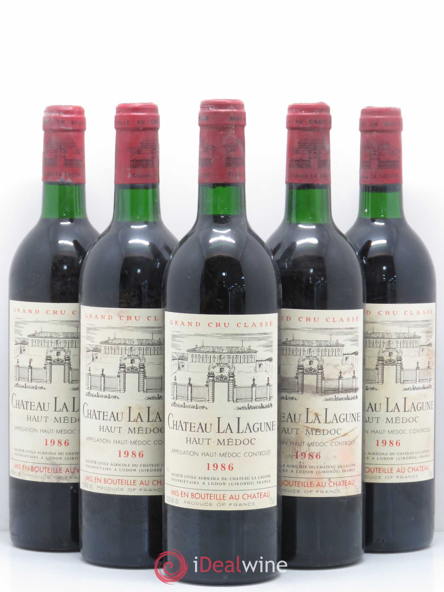 Château la Lagune 3ème Grand Cru Classé 1986 - Lot de 5 bouteilles - 0