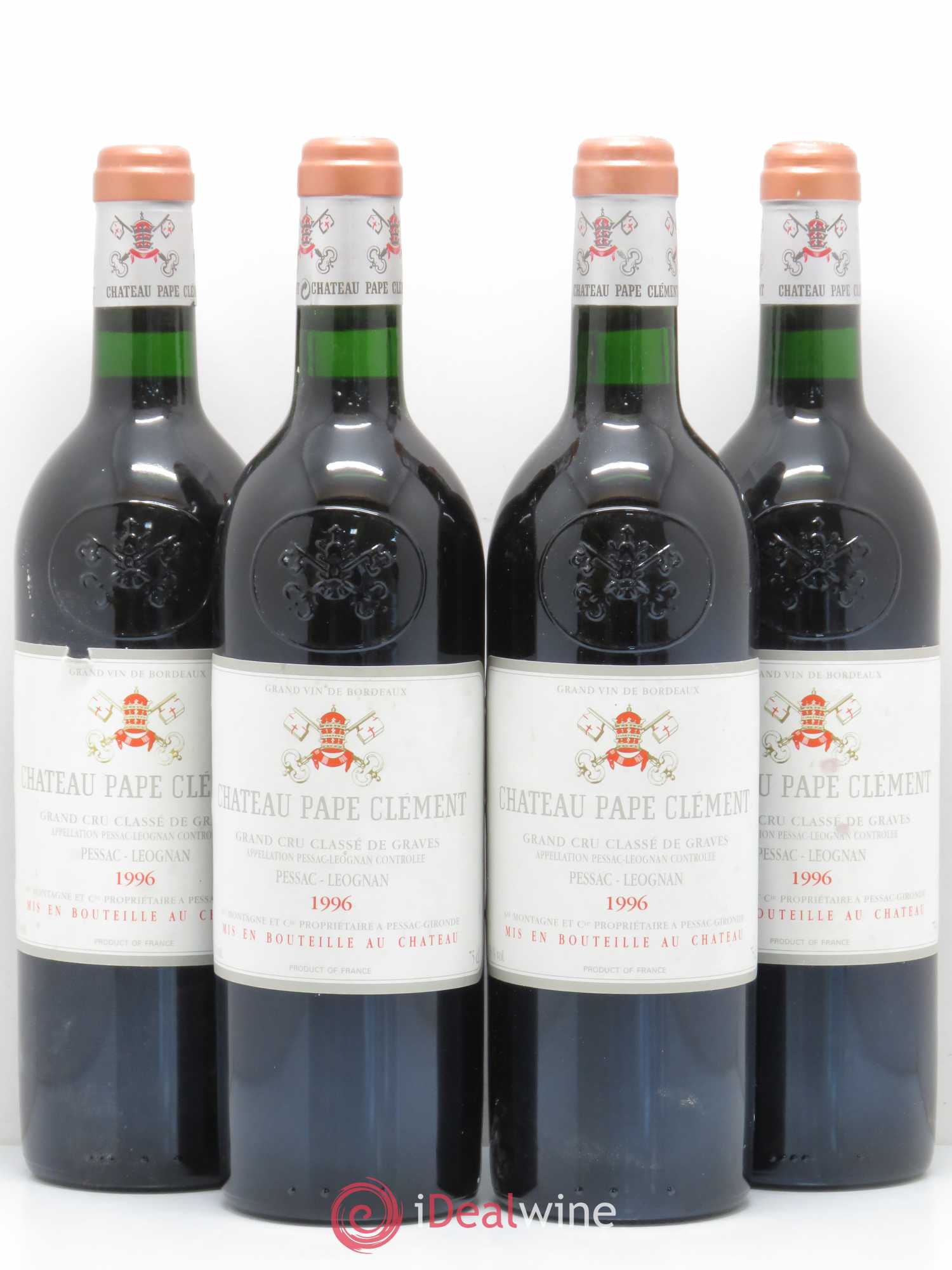 Château Pape Clément Cru Classé de Graves 1996 - Lot de 4 bouteilles - 0