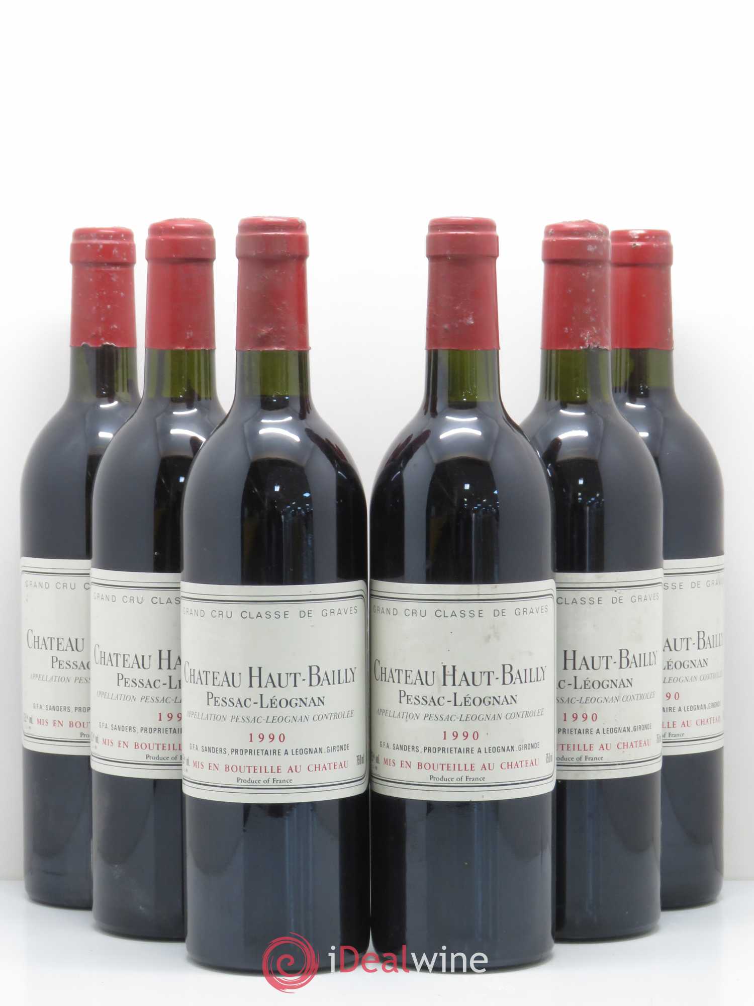 Château Haut-Bailly Cru Classé de Graves 1990 - Lot de 6 bouteilles - 0