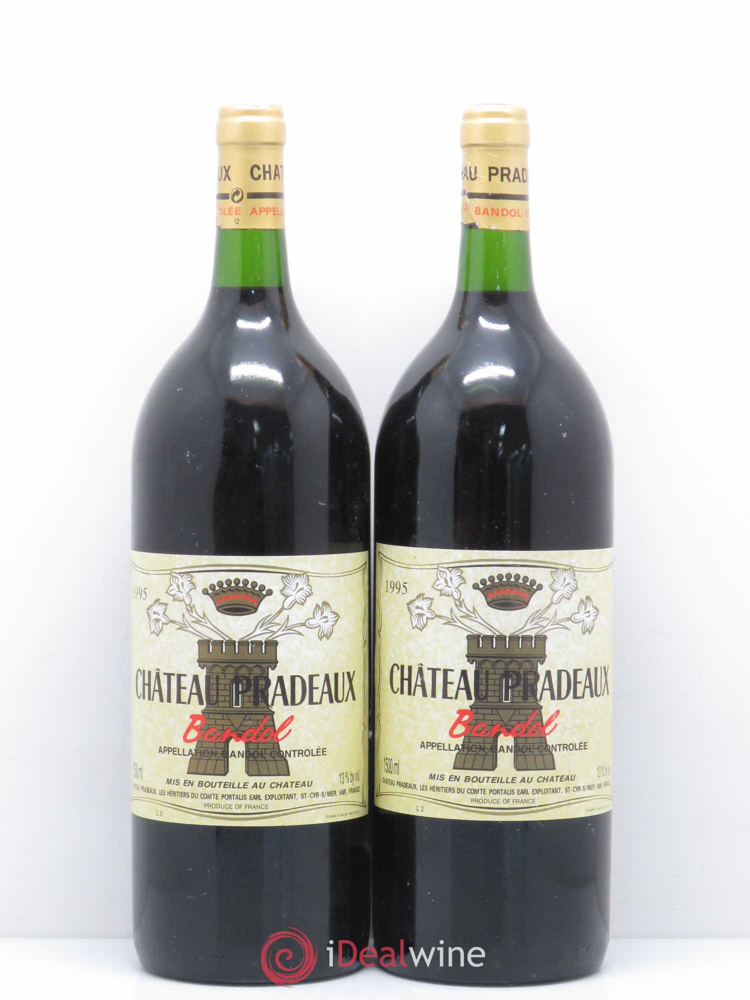 Bandol Château Pradeaux Famille Portalis 1995 - Lot de 2 magnums - 0