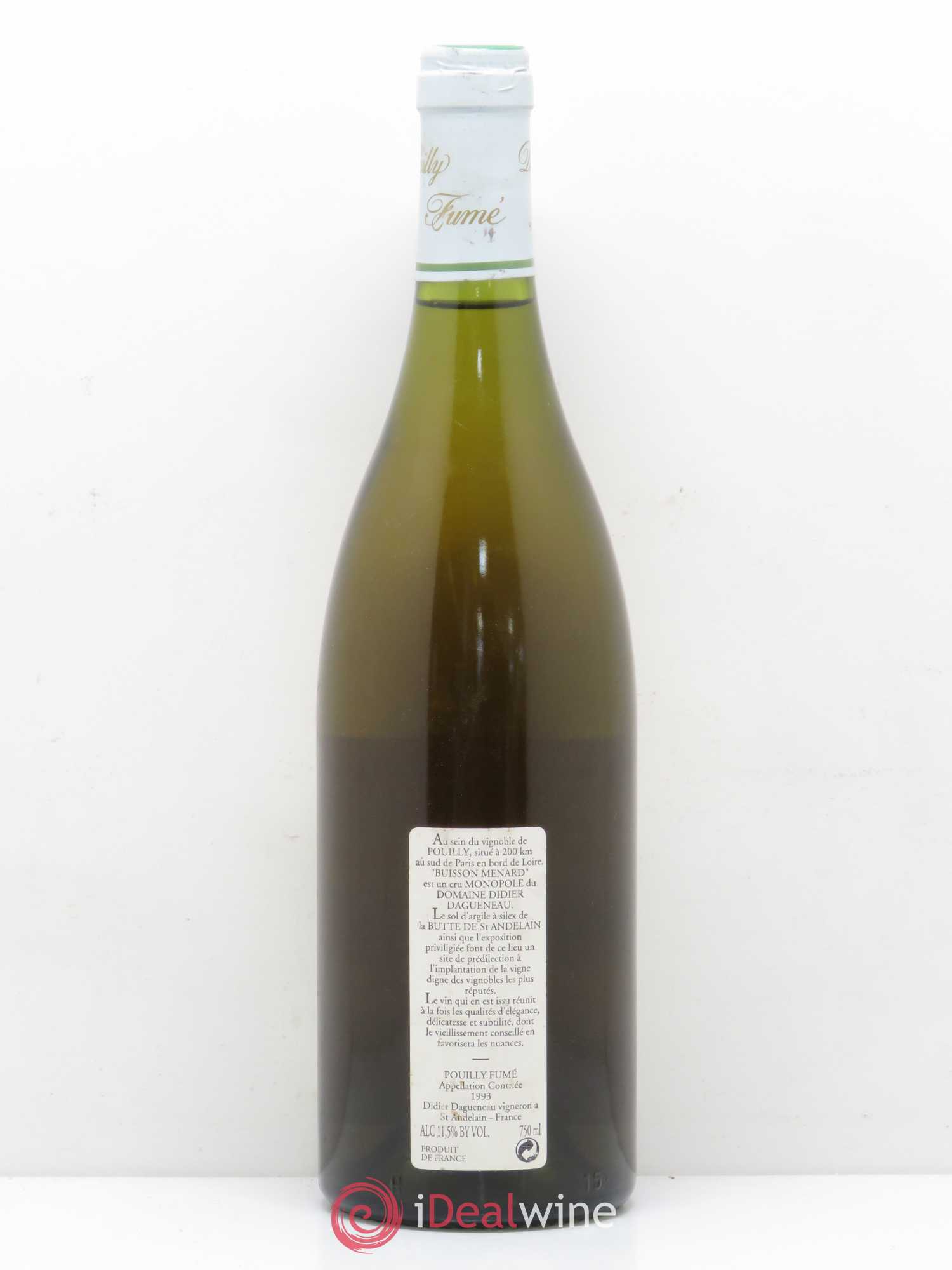 Pouilly-Fumé Buisson Ménard Didier Dagueneau 1993 - Lot of 1 bottle - 1