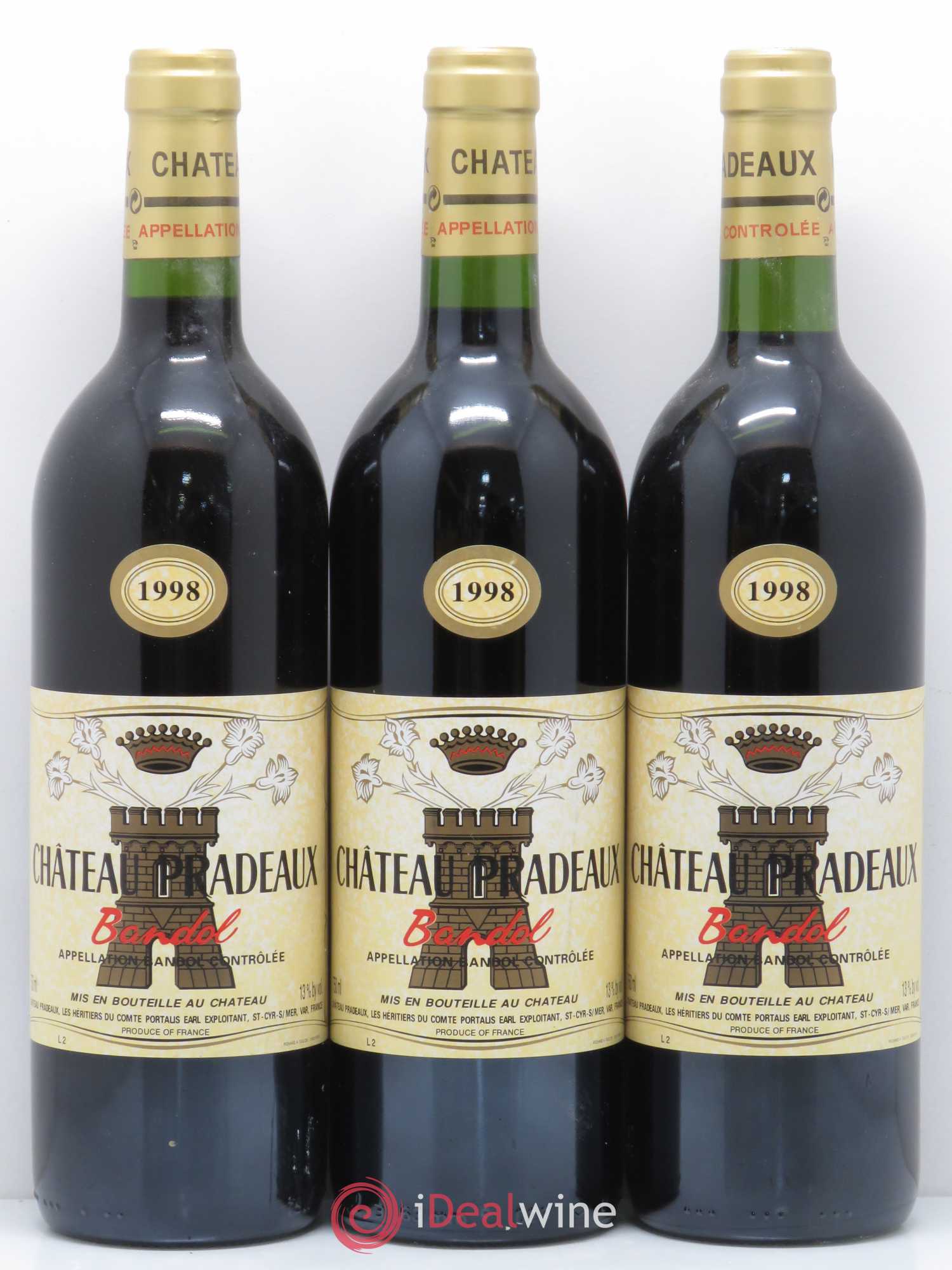 Bandol Château Pradeaux Famille Portalis 1998 - Lot de 6 bouteilles - 2