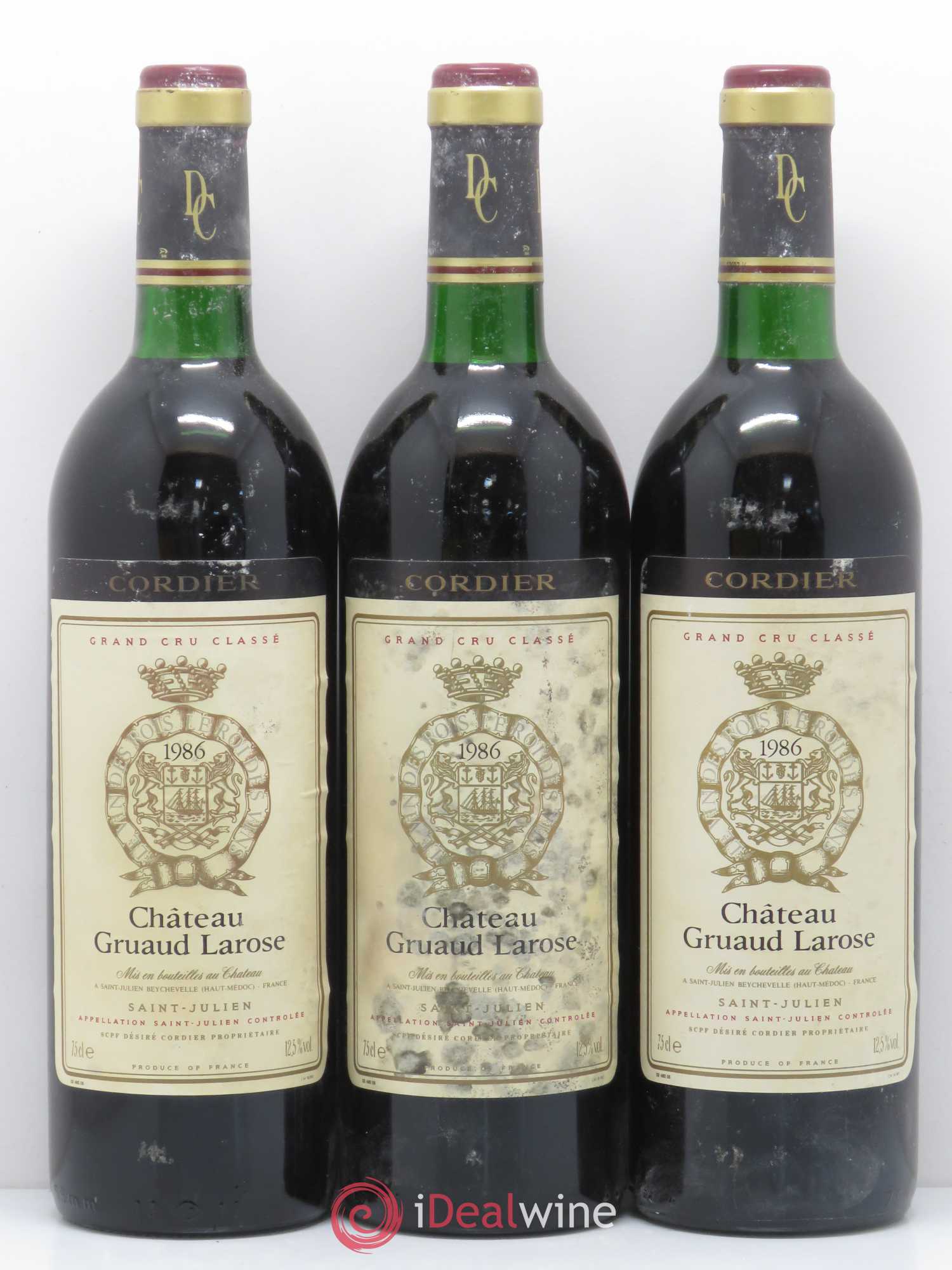 Château Gruaud Larose 2ème Grand Cru Classé 1986 - Lot de 3 bouteilles - 0