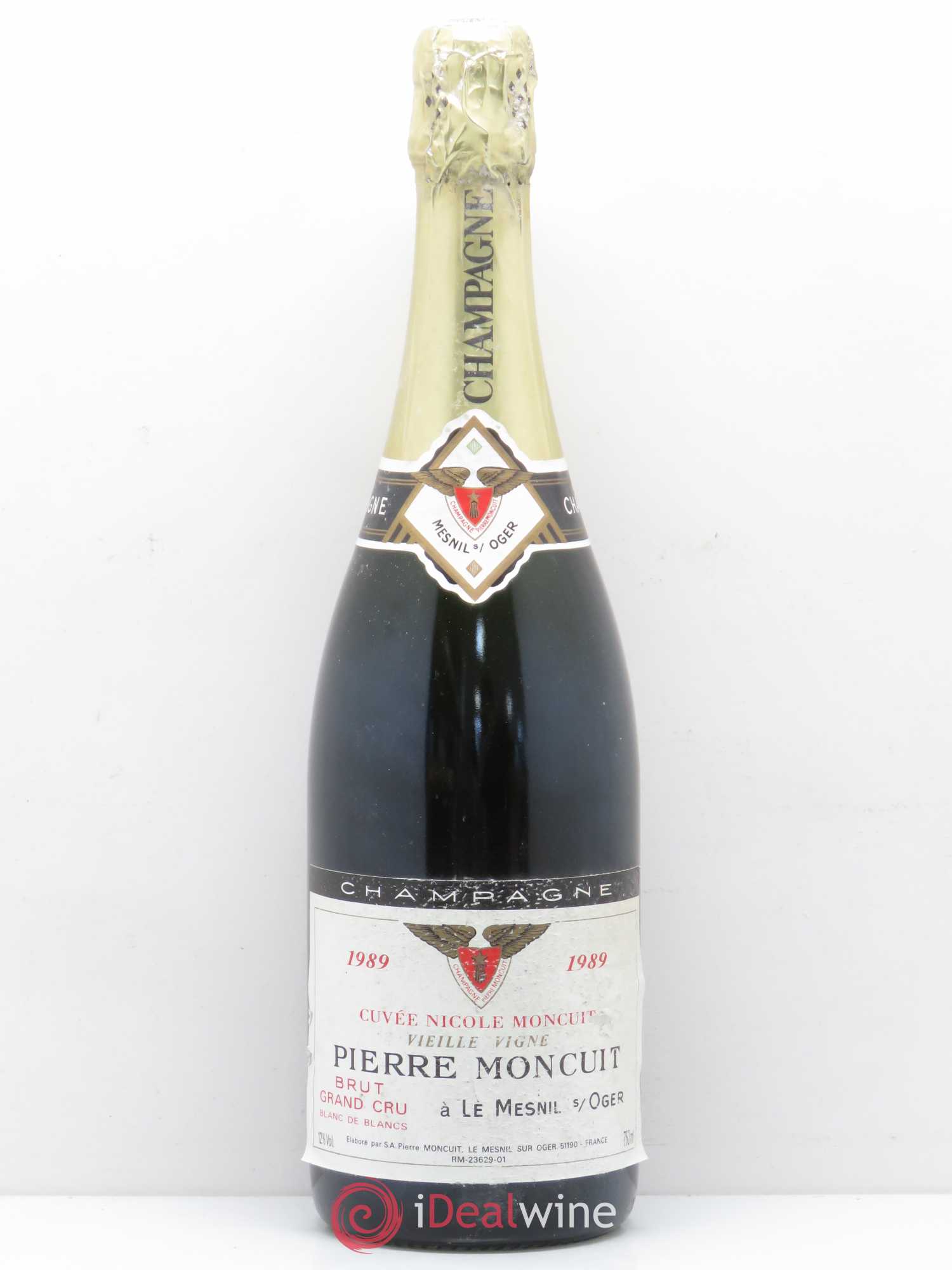 Champagne Grand Cru Blanc de Blancs Cuvée Nicole Montcuit Vieilles Vignes 1989 - Posten von 1 Flasche - 0