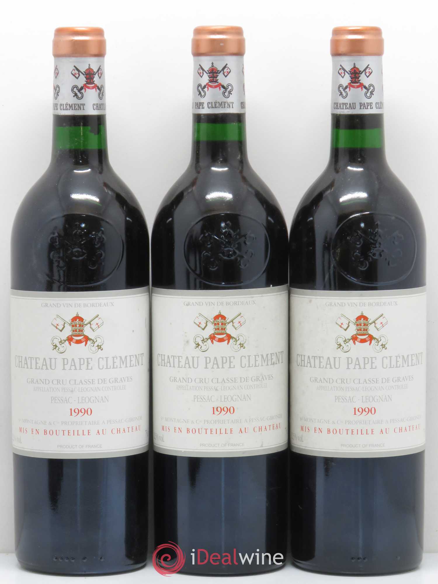 Château Pape Clément Cru Classé de Graves 1990 - Lot de 6 bouteilles - 1