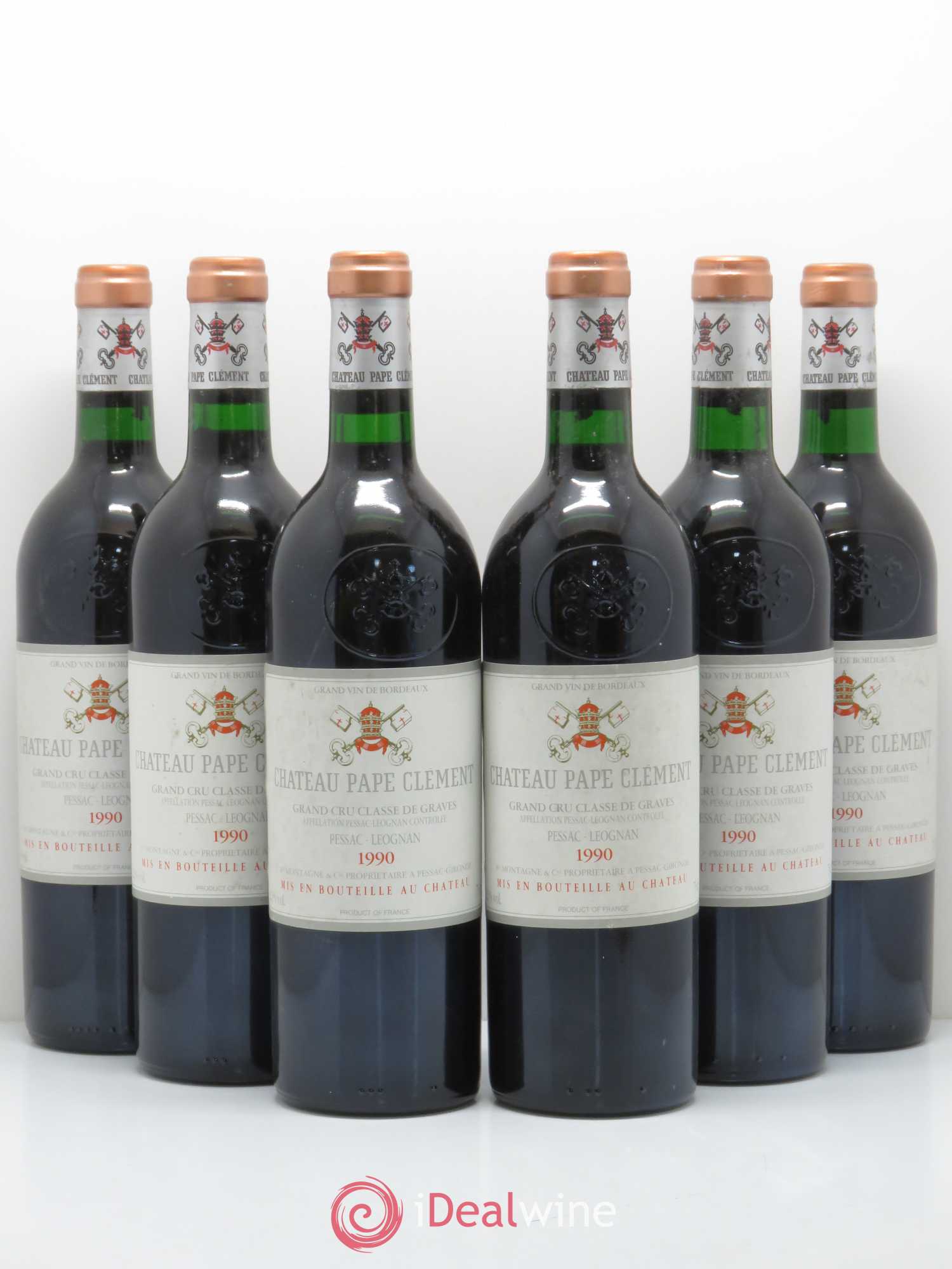 Château Pape Clément Cru Classé de Graves 1990 - Lot de 6 bouteilles - 0