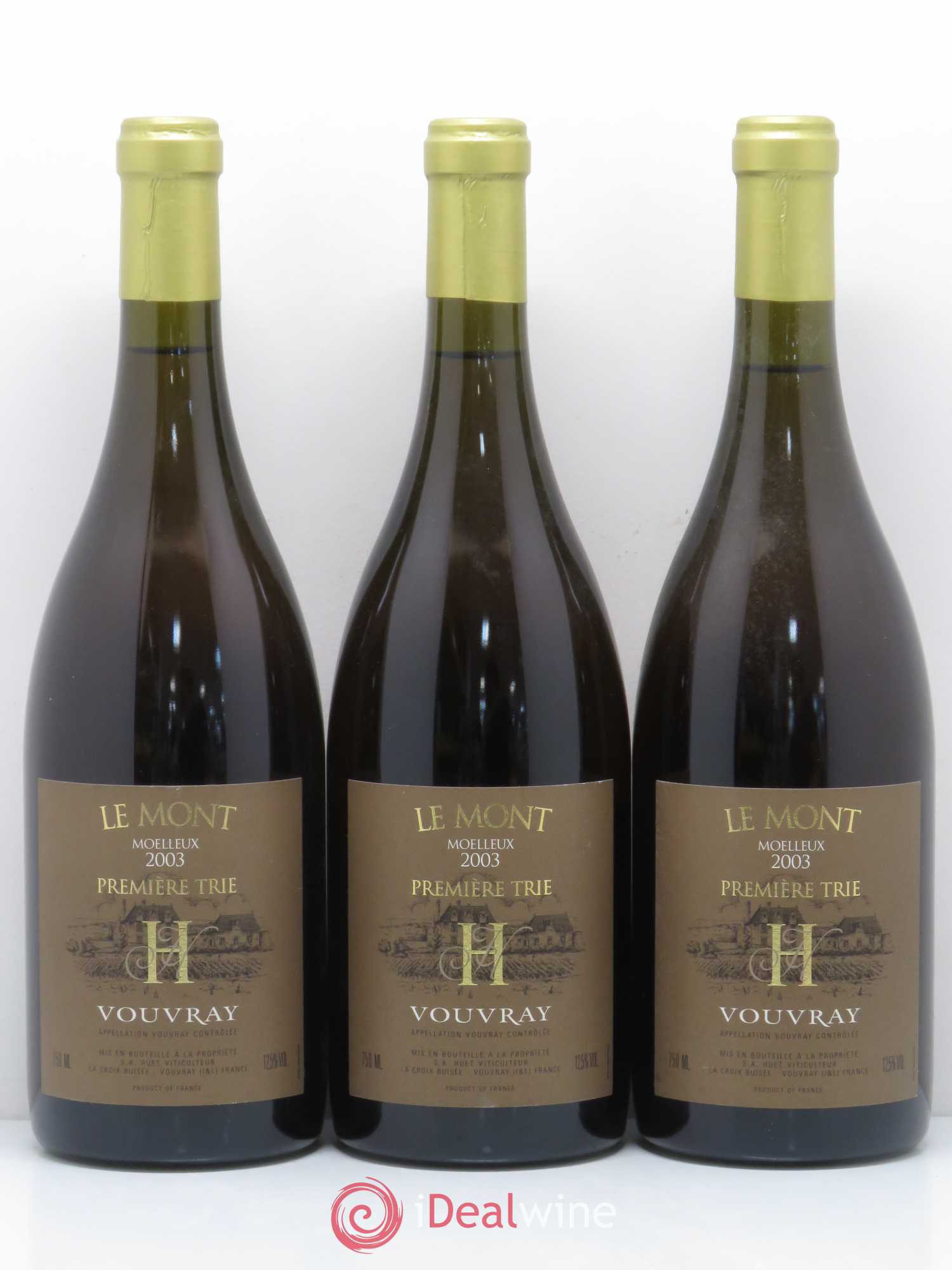 Vouvray Le Mont Moelleux 1ère Trie Domaine Huet 2003 - Lotto di 3 bottiglie - 0