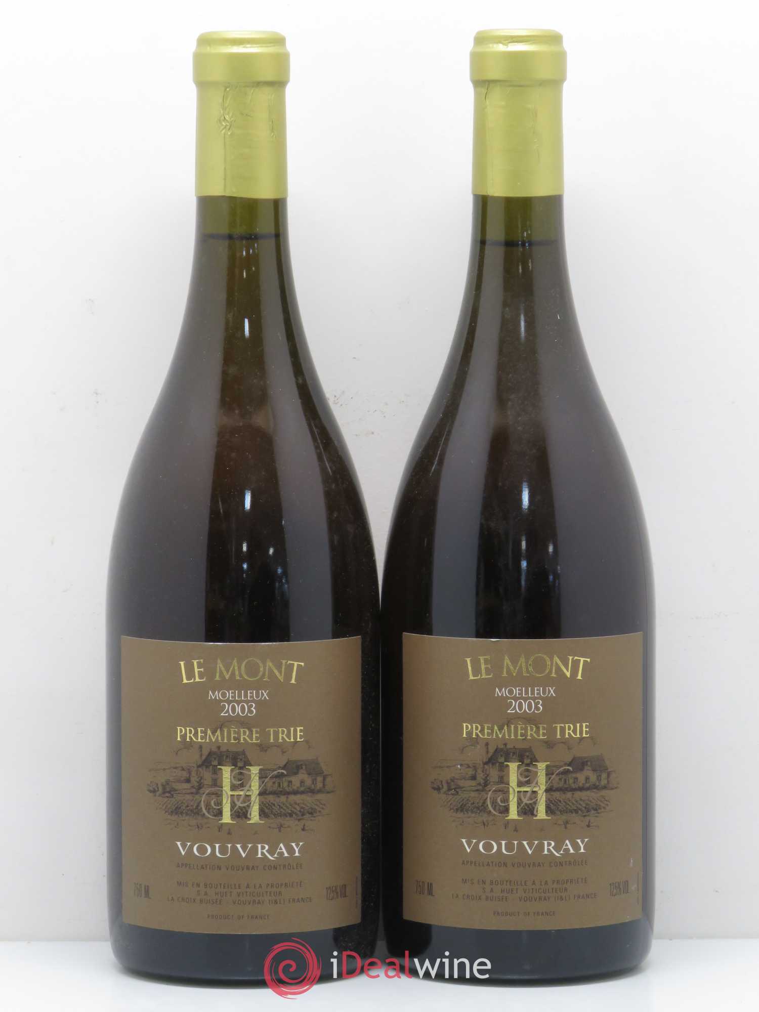 Vouvray Le Mont Moelleux 1ère Trie Domaine Huet 2003 - Lotto di 2 bottiglie - 0